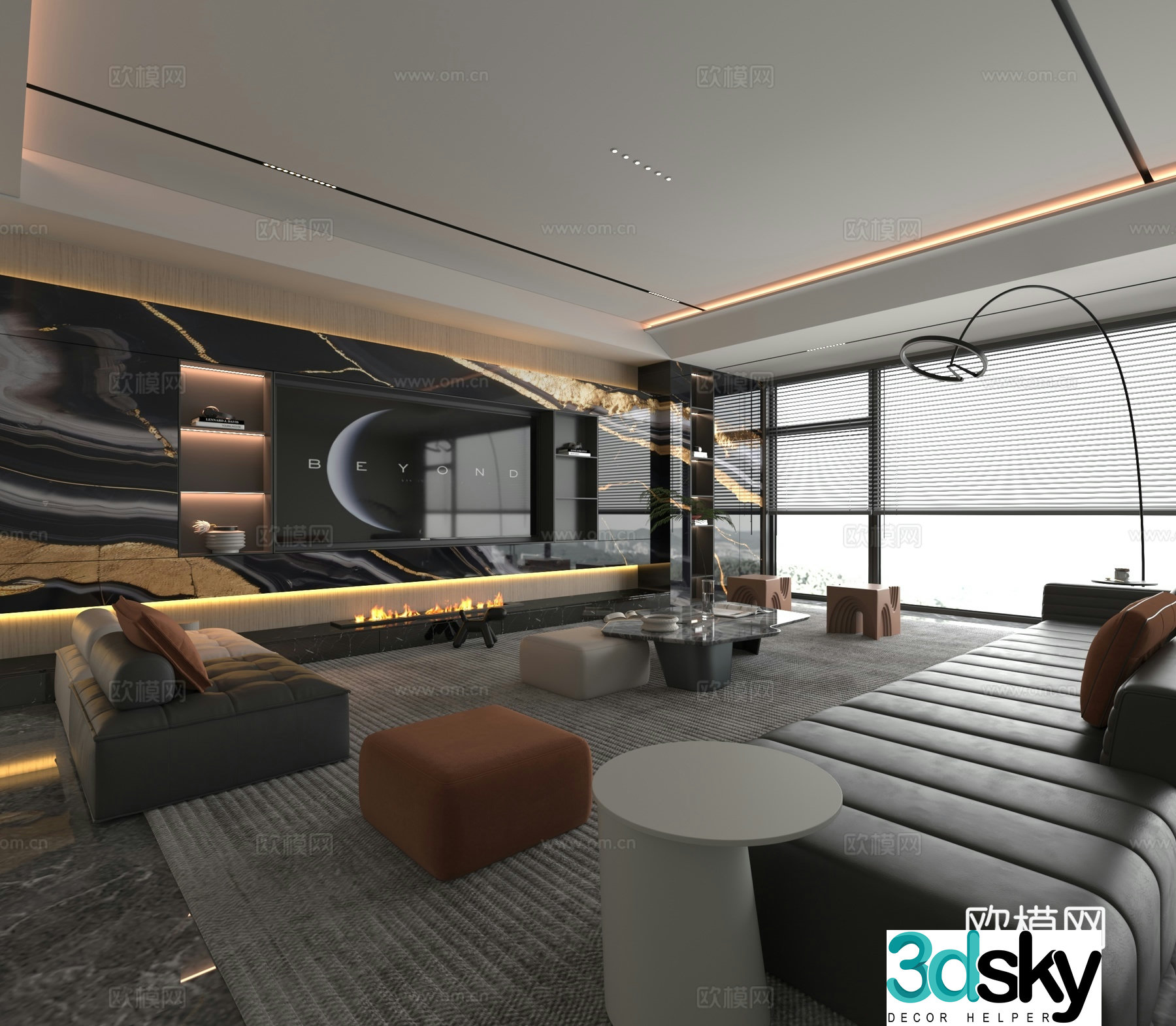 Modern living room 3d model
