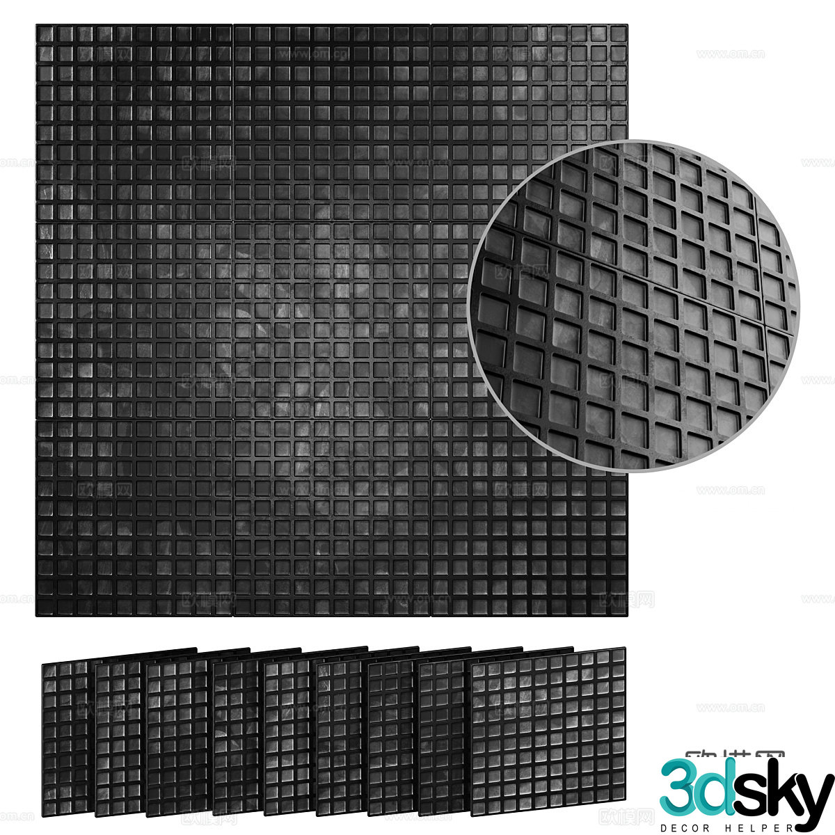 Modern Henge modular wall panel 3D model