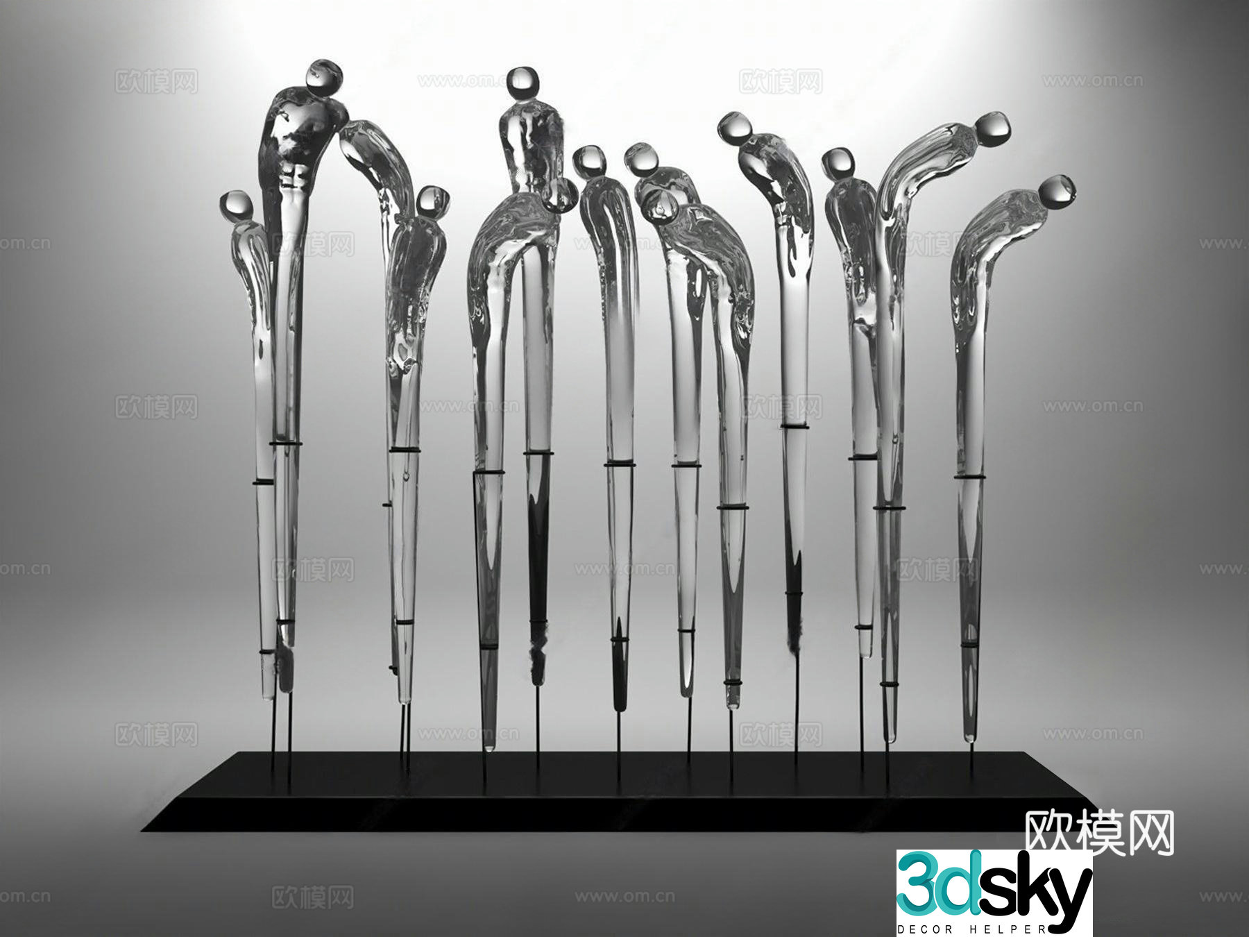 Modern jewelry ornaments Welcome 3D model