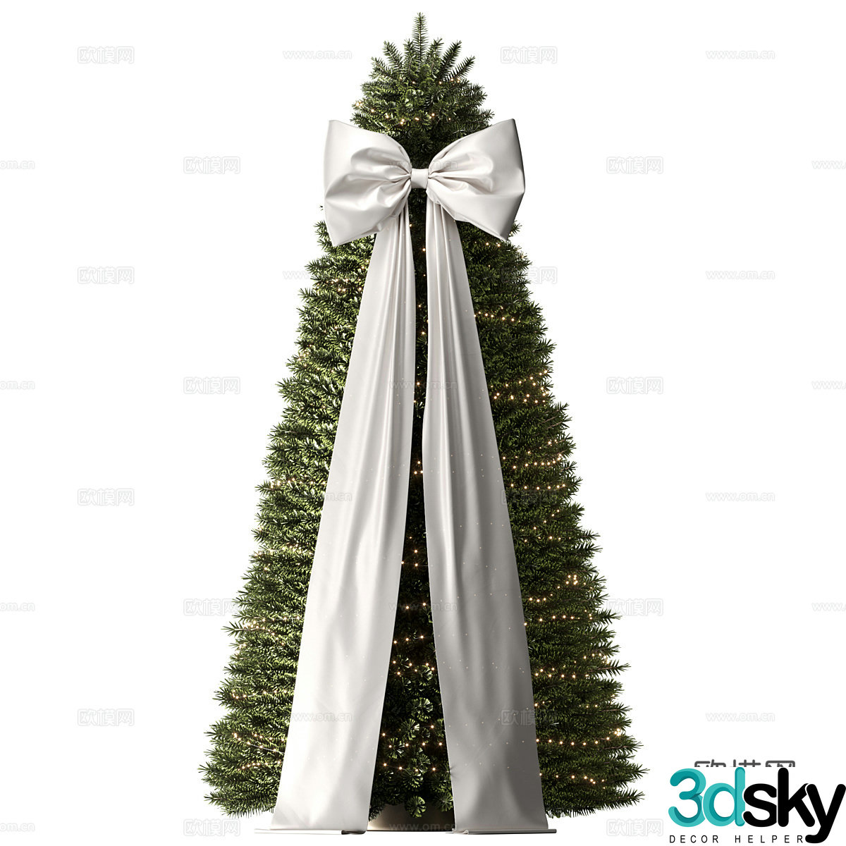 Holiday supplies Festive ornaments Christmas tree 3d model