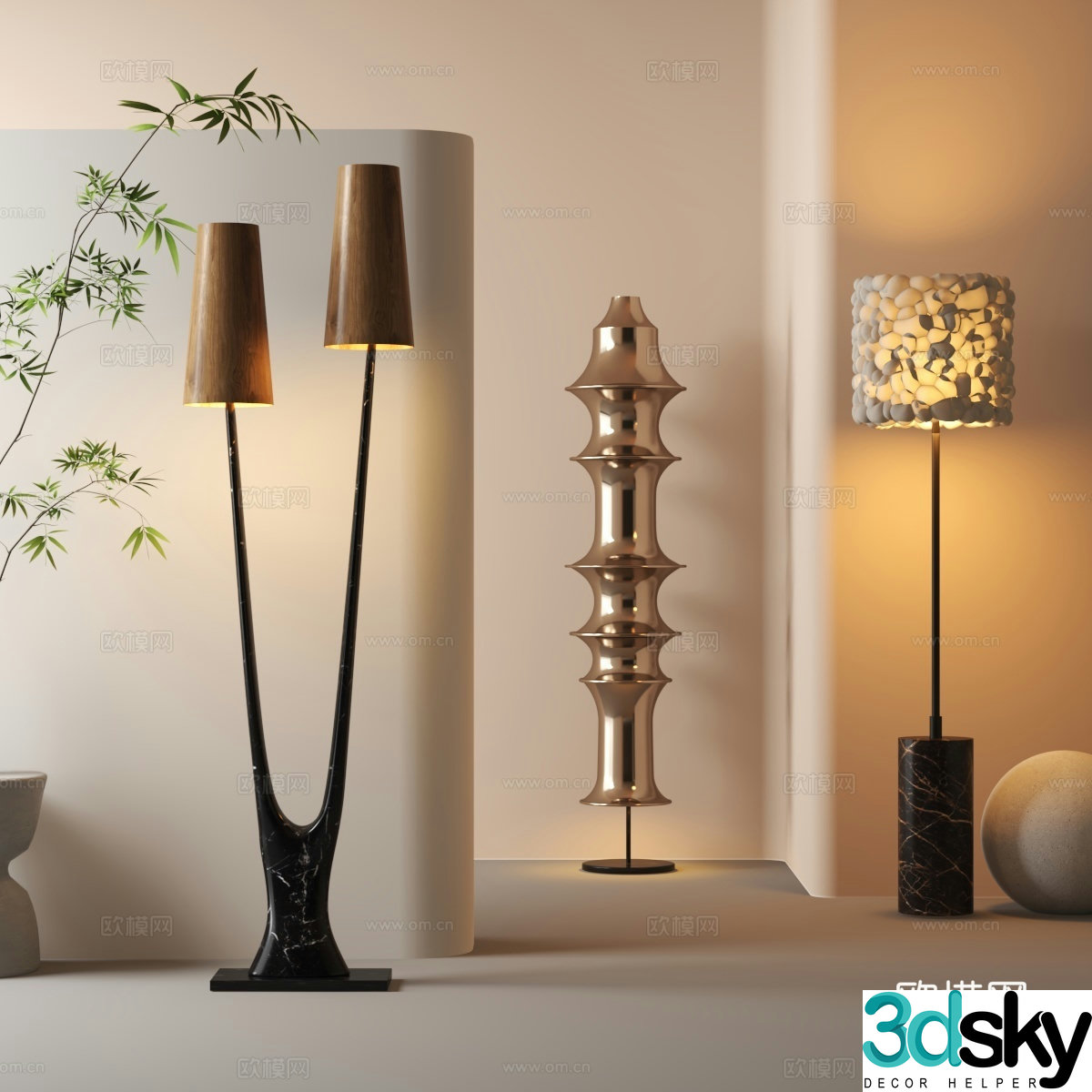 Modern floor lamp 3d model
