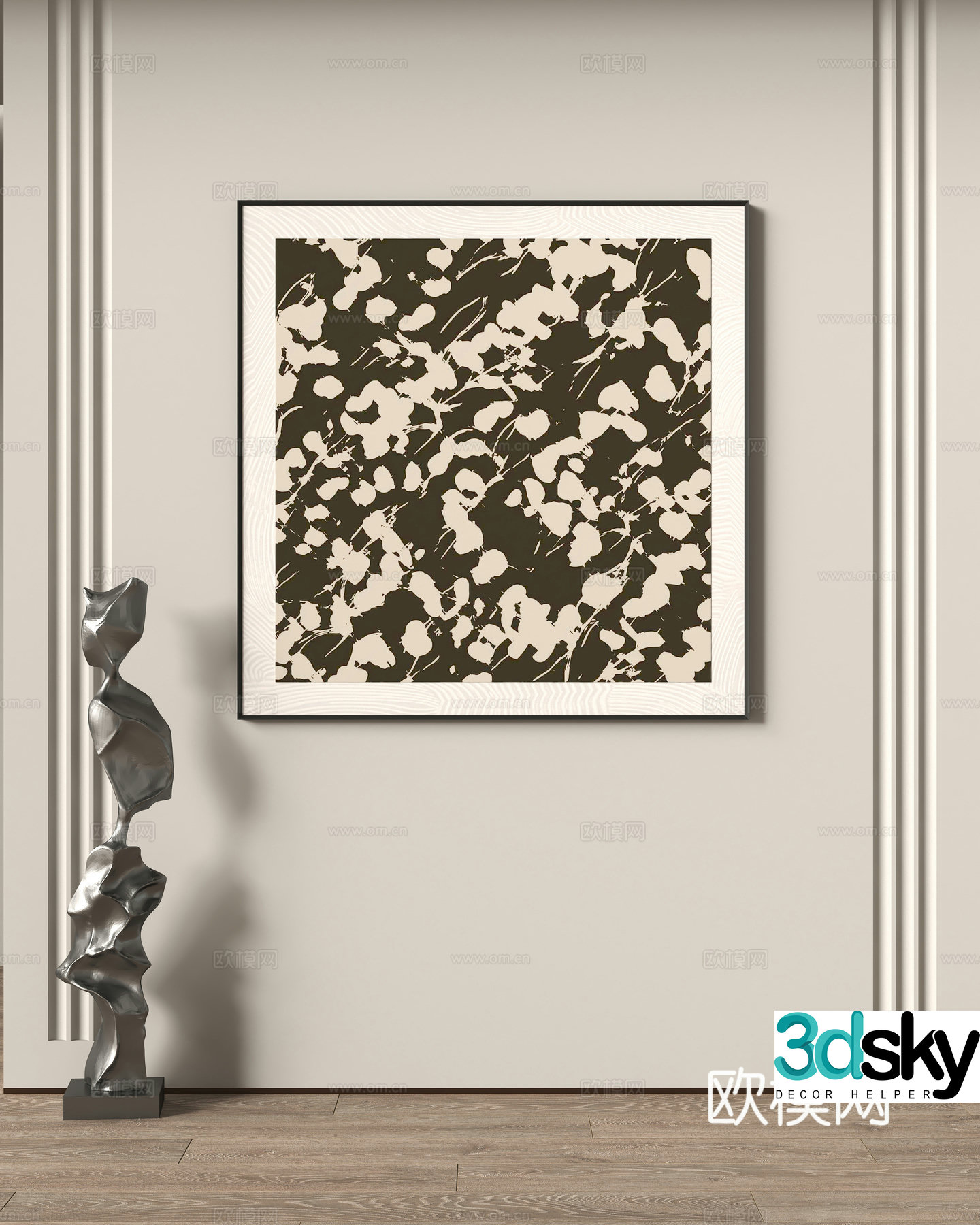Modern decorative hanging painting 3d model