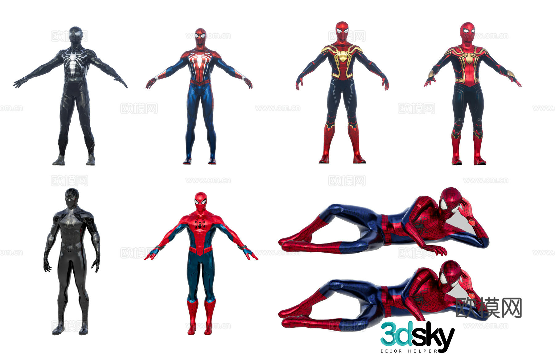Modern Spider-Man Amazing Spider-Man Spider-Man Superhero Movie Hero Characters Spider-Man 3D Model