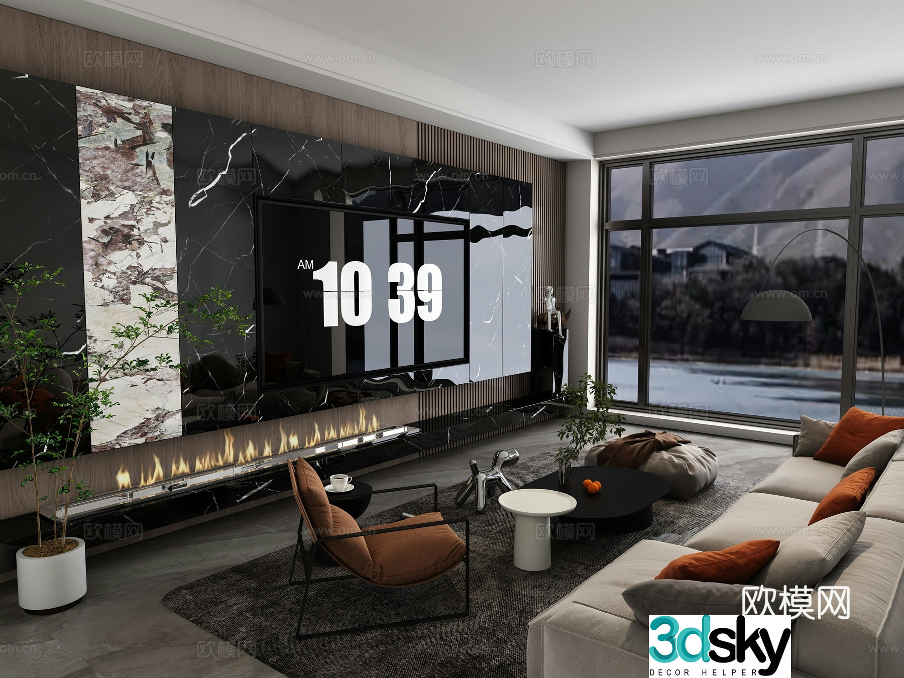 Modern living room 3d model