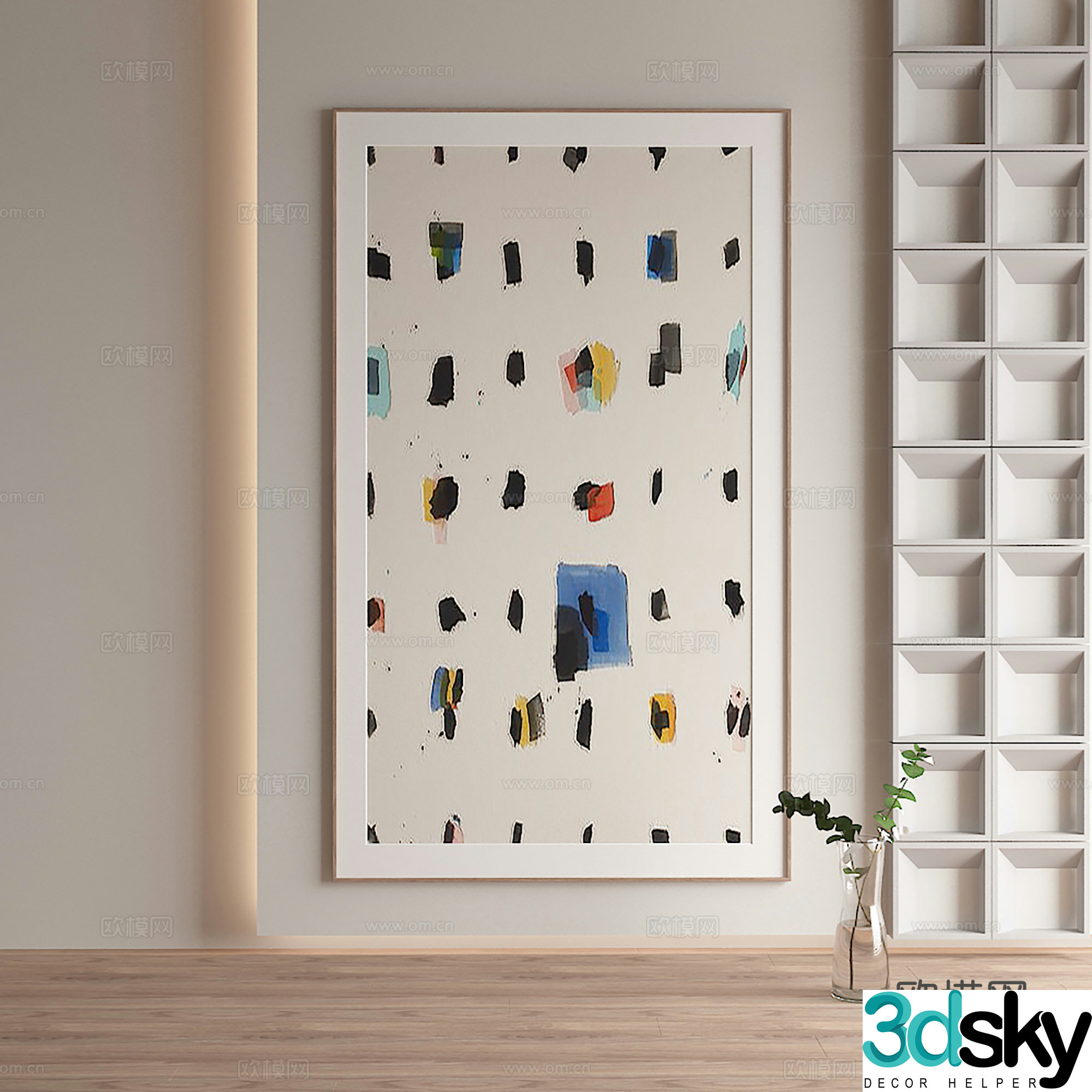 Nordic decorative painting 3d model