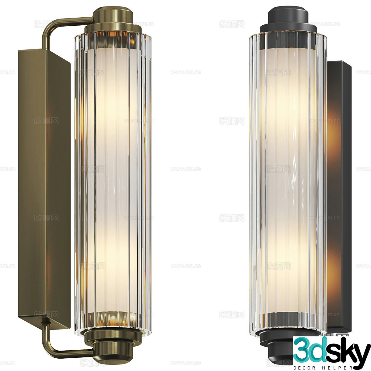 New Chinese style light luxury decorative wall light 3D model