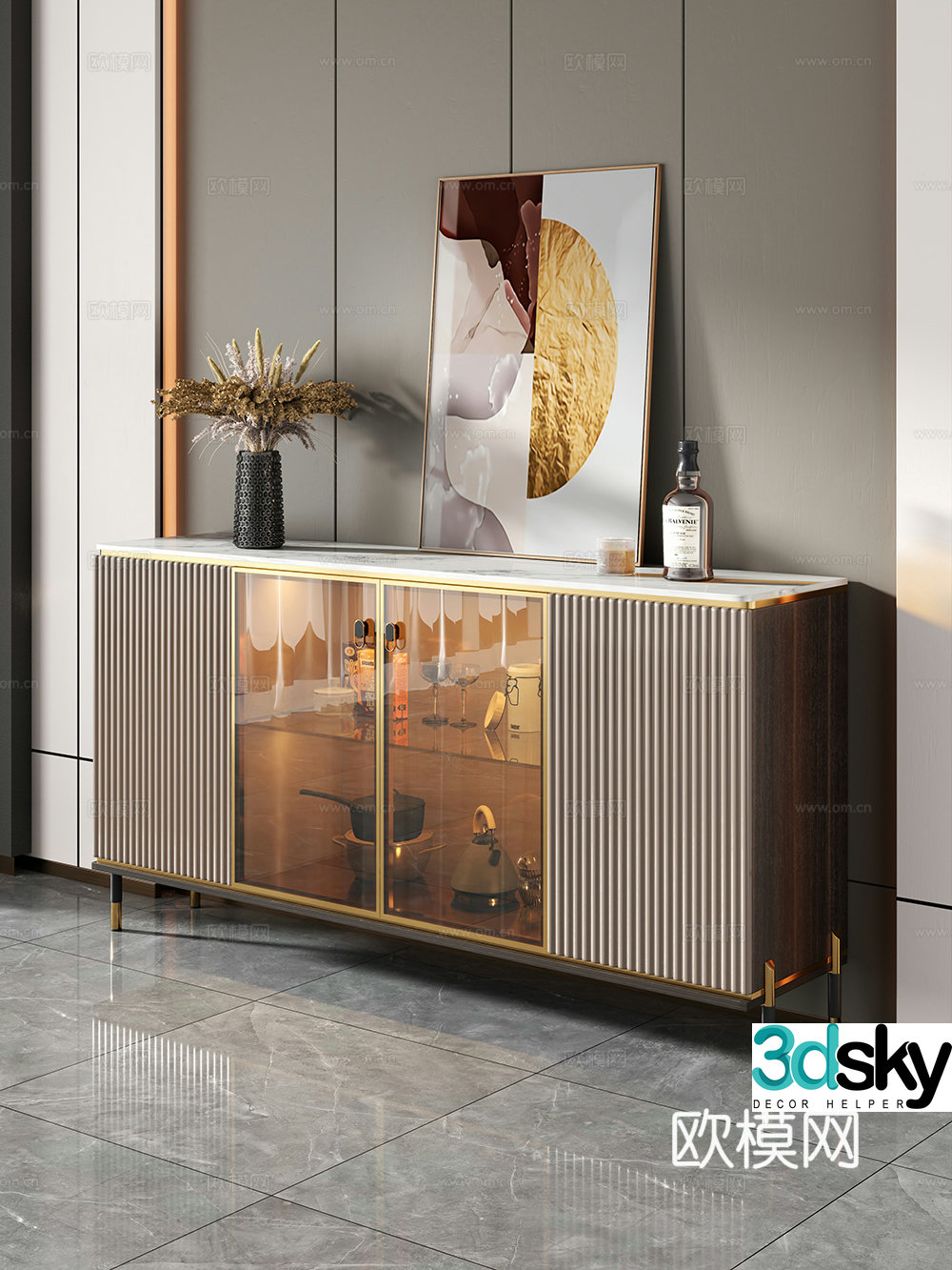 Sideboard Sideboard Storage Cabinet 3D Model