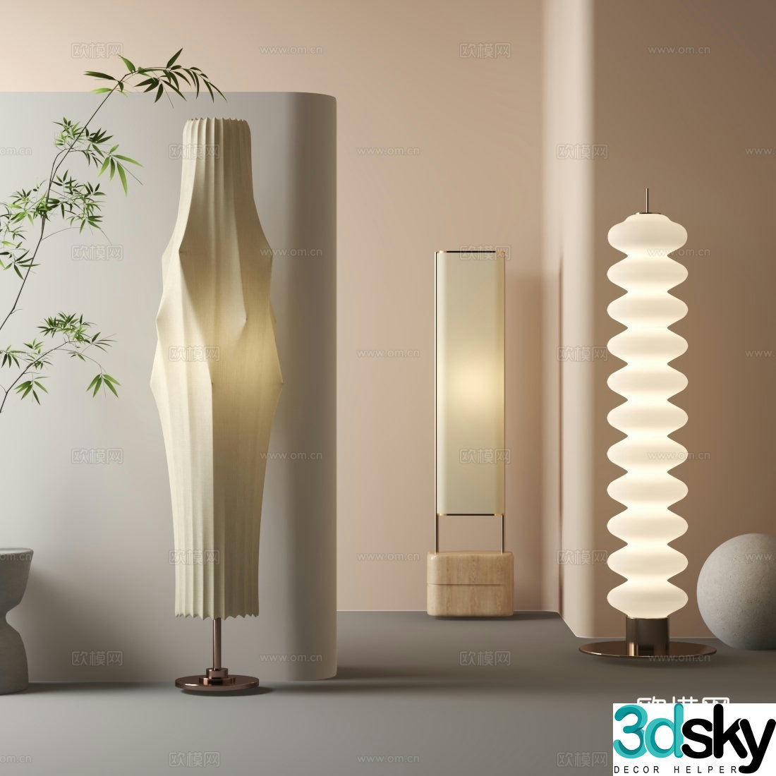 Modern floor lamp 3d model