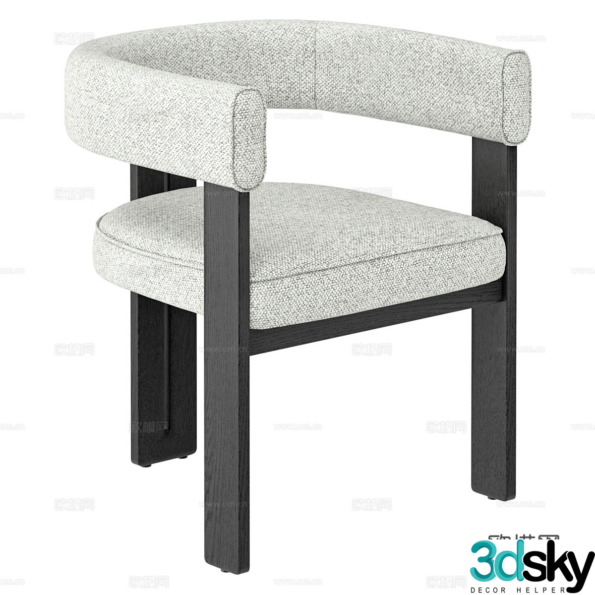 New Chinese dining chair 3D model
