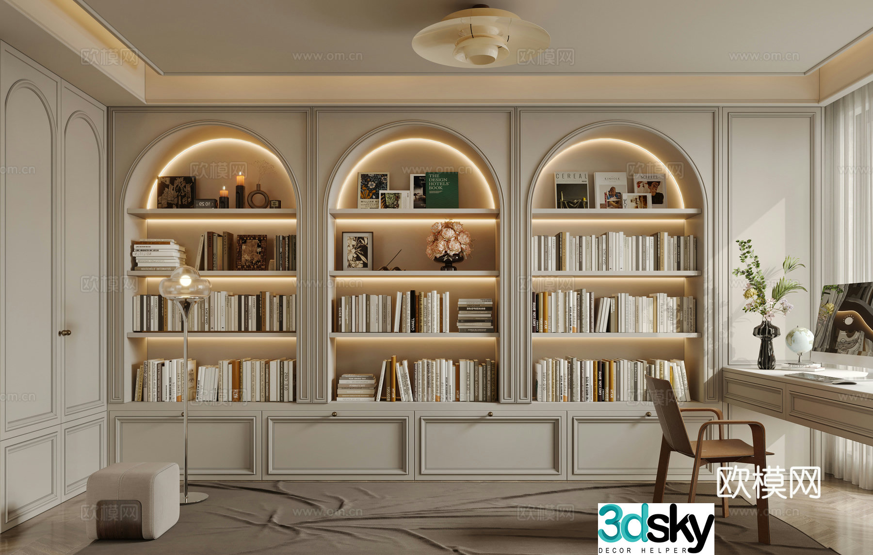 American study 3D model