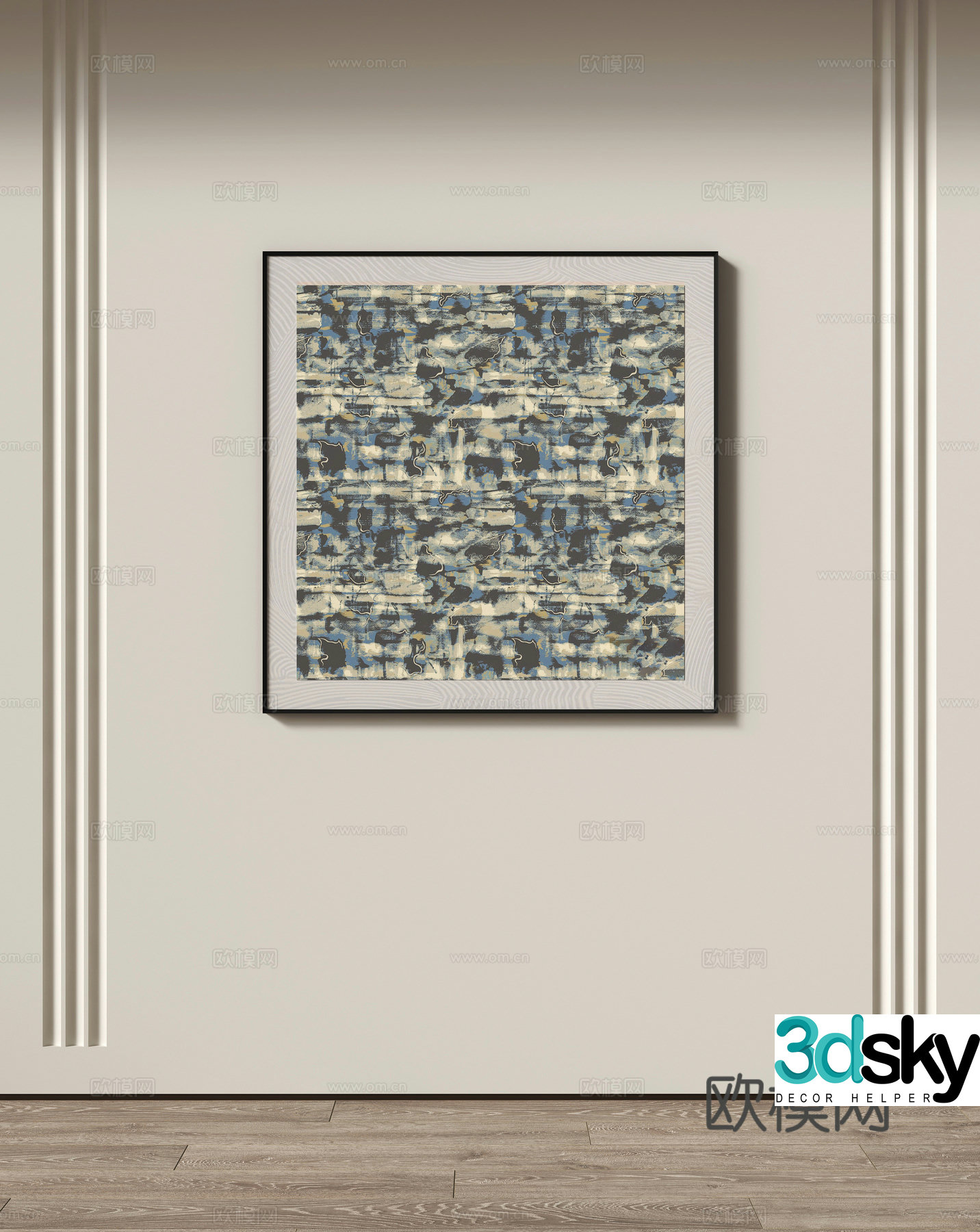 Modern decorative hanging painting 3d model