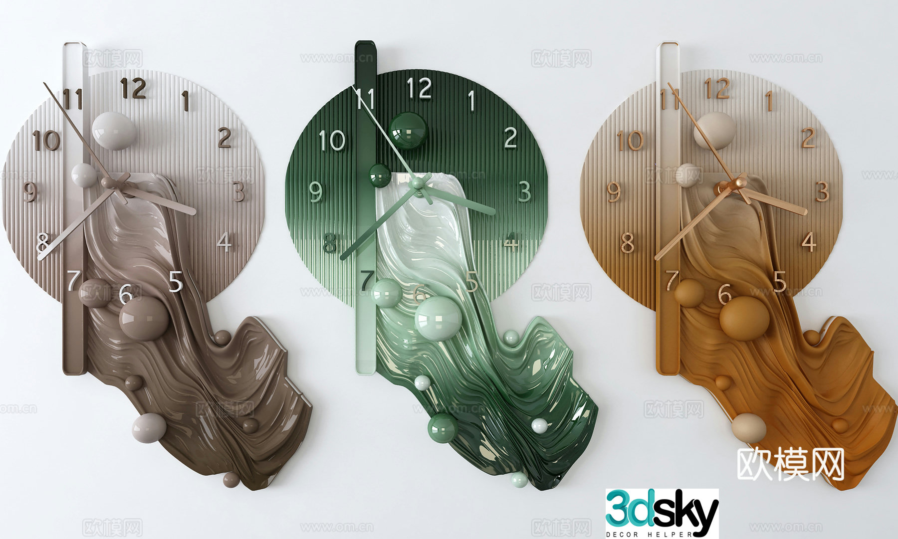 3D model of wall decoration clock