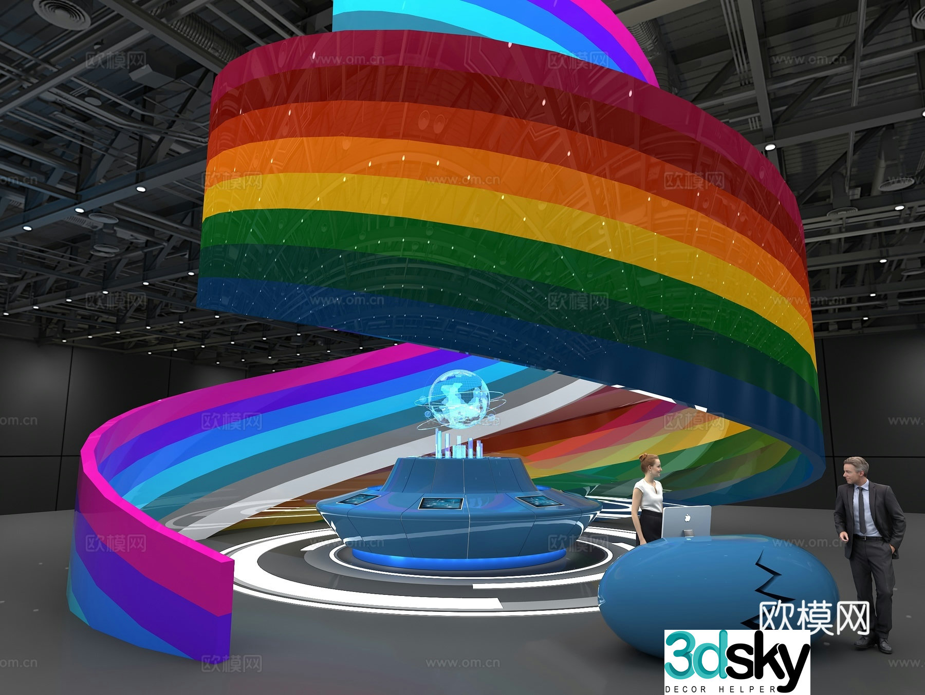 Modern Tech Exhibition 3D Model