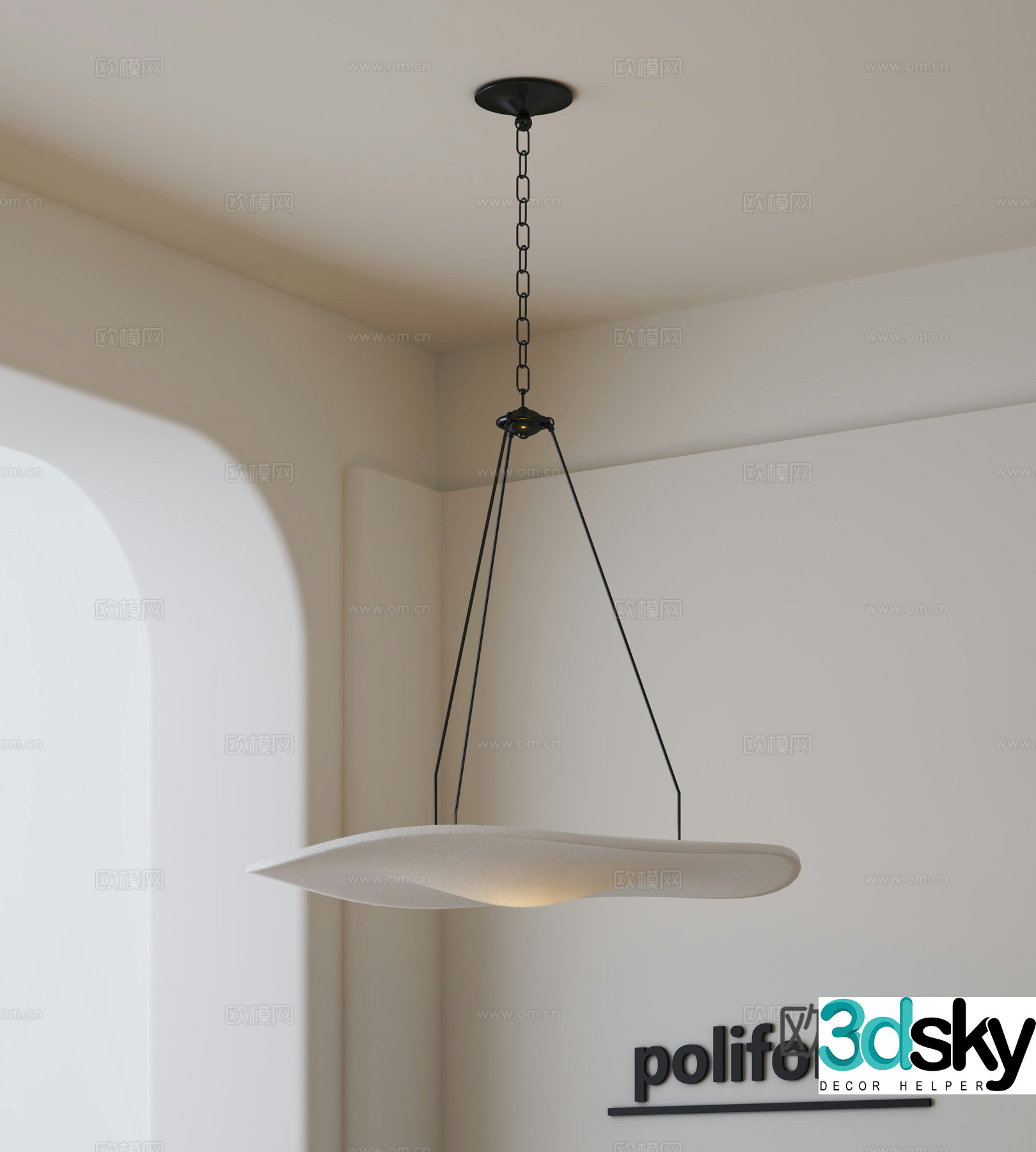 Modern chandelier 3d model