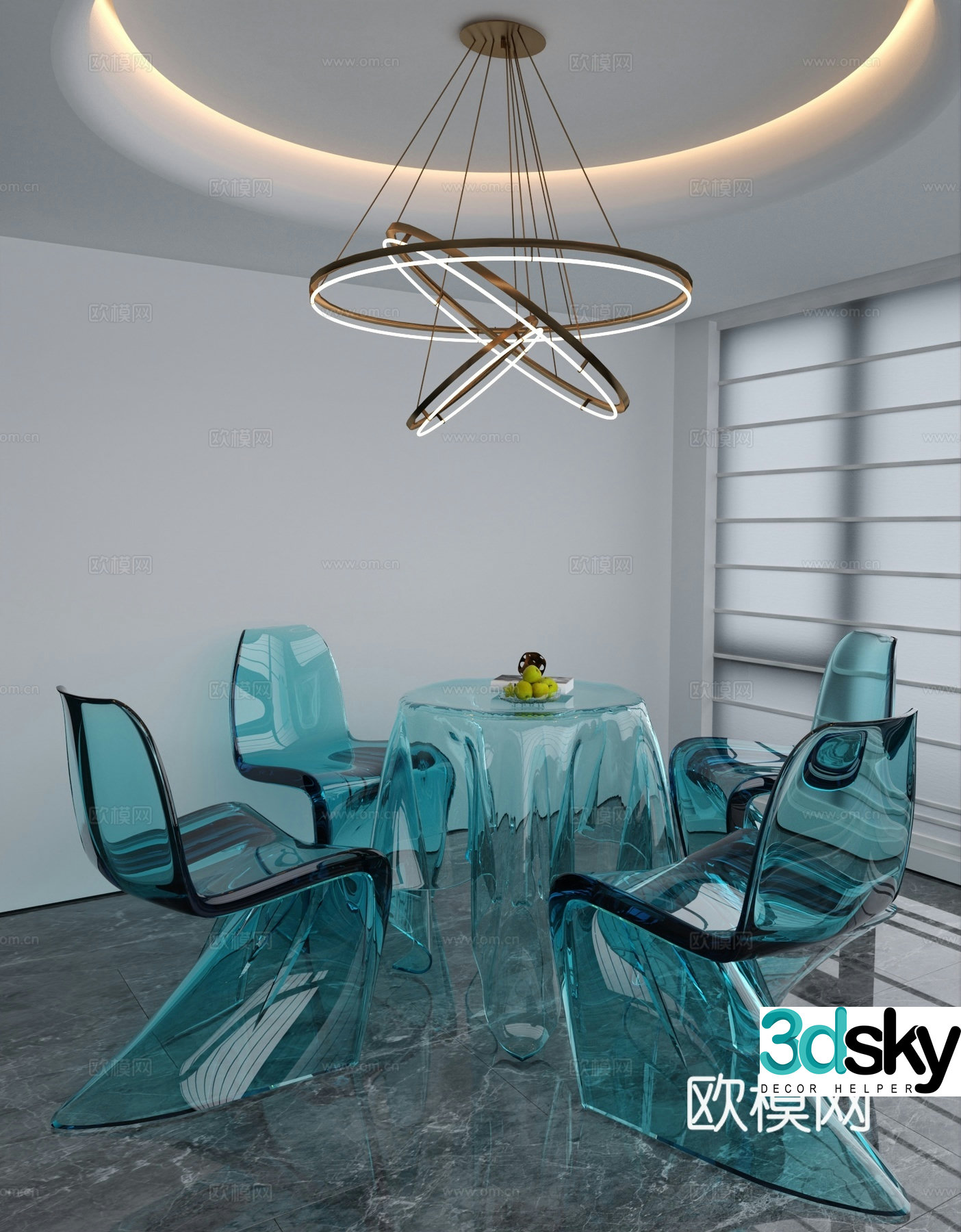 Leisure table and chair 3d model
