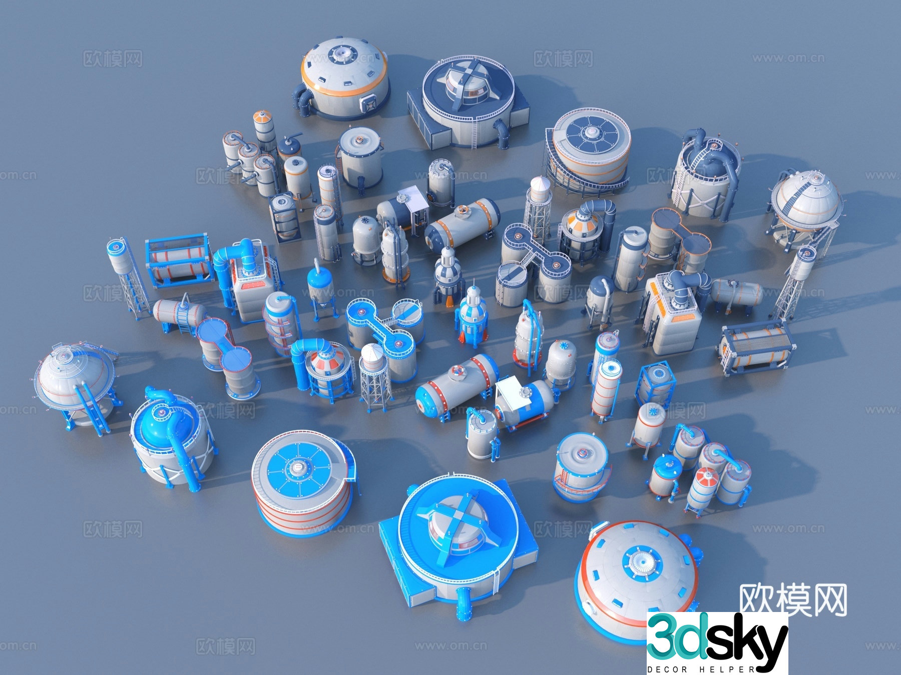 Storage tank Industrial storage tank Valve Ladder 3D model