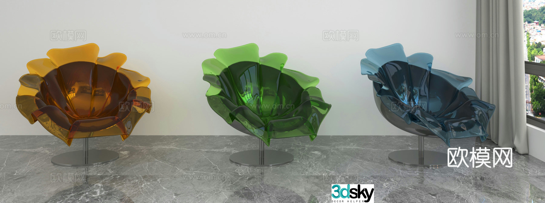Modern leisure chair 3d model
