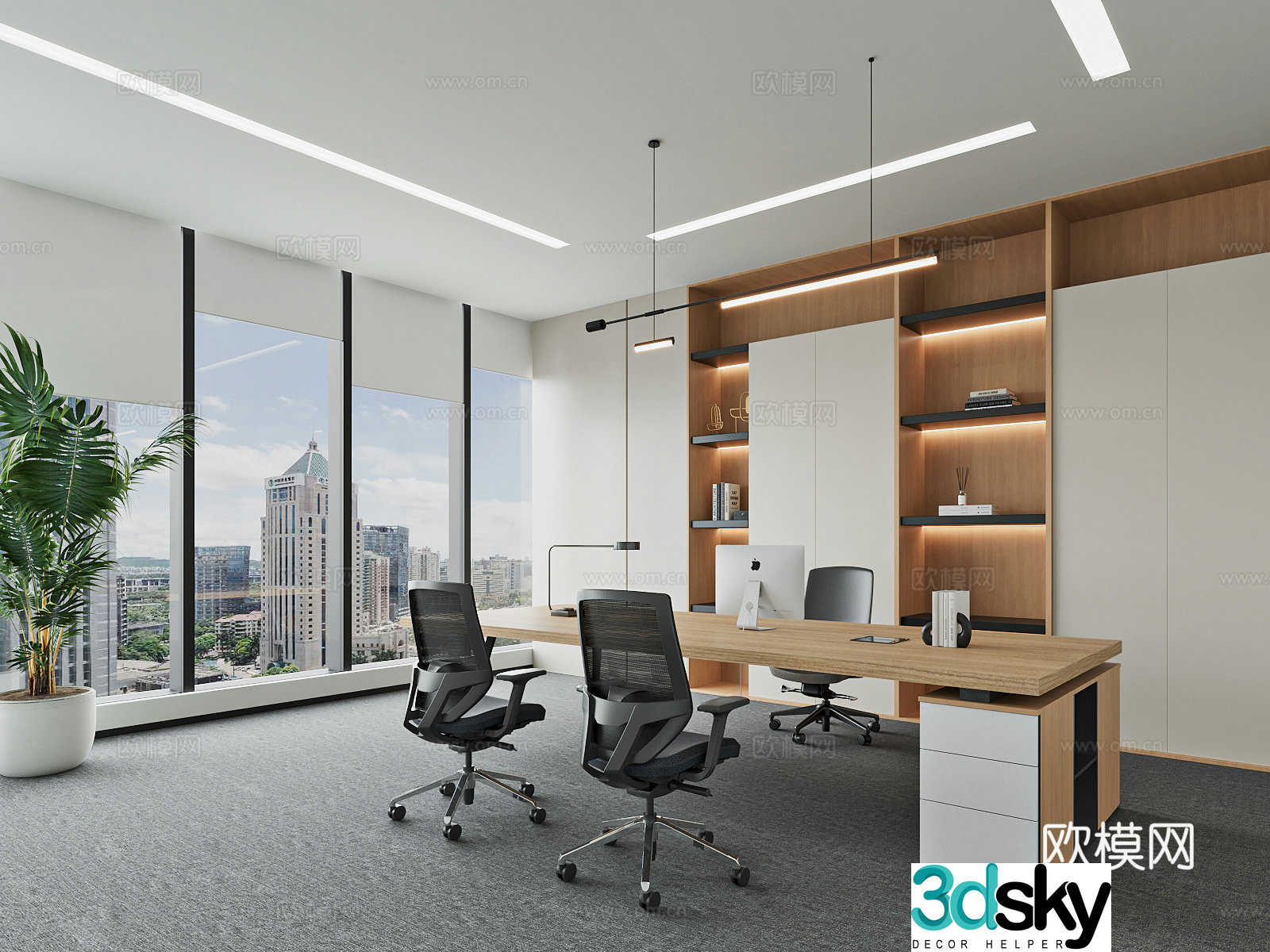 Modern manager office 3d model