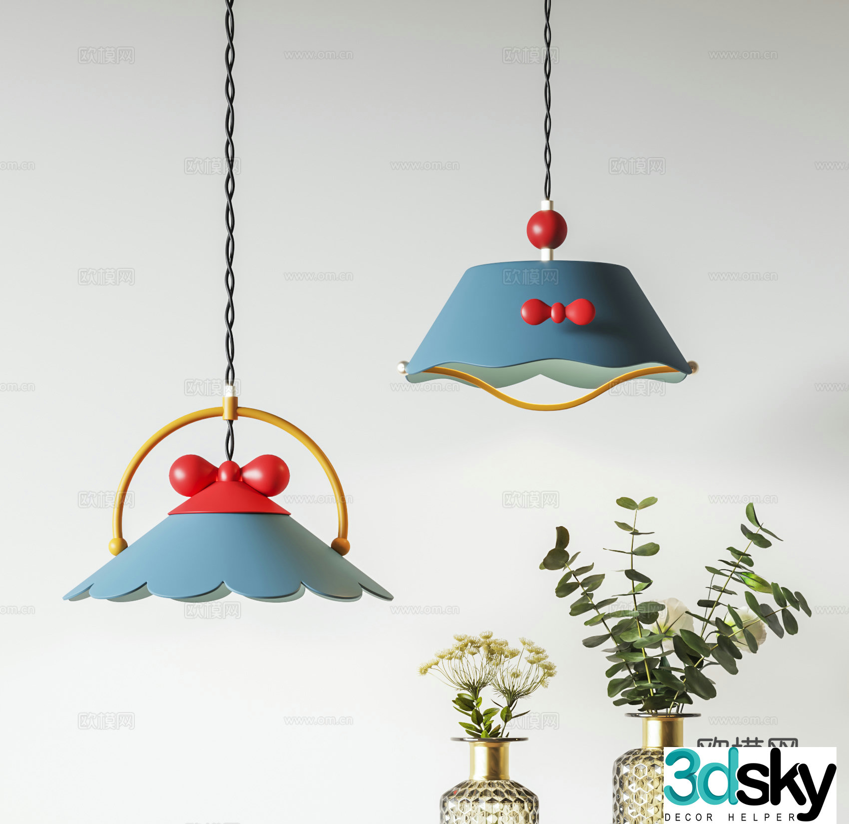 Modern children’s chandeliers 3d model