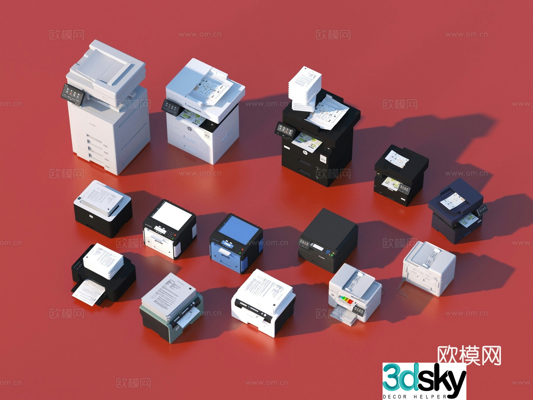 Printer Copier Office Supplies 3D Model