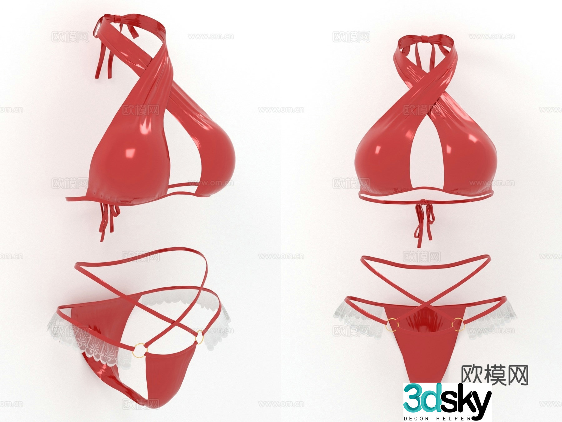 Bikini Sexy Swimsuit Swimsuit Women’s Clothing Women’s 3D Model