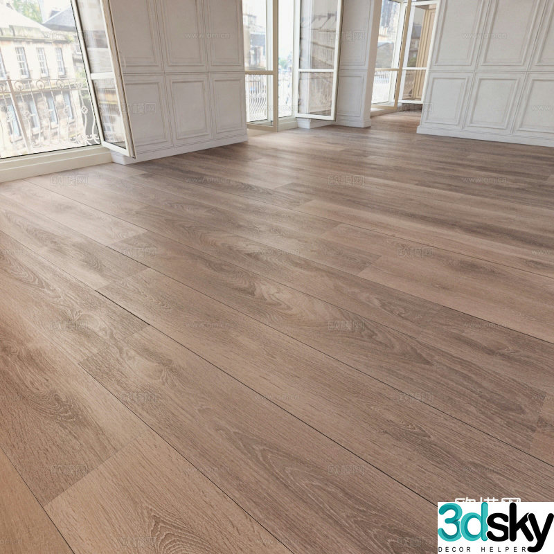 Medium-old wood floor American wood floor Retro wood floor 3d model