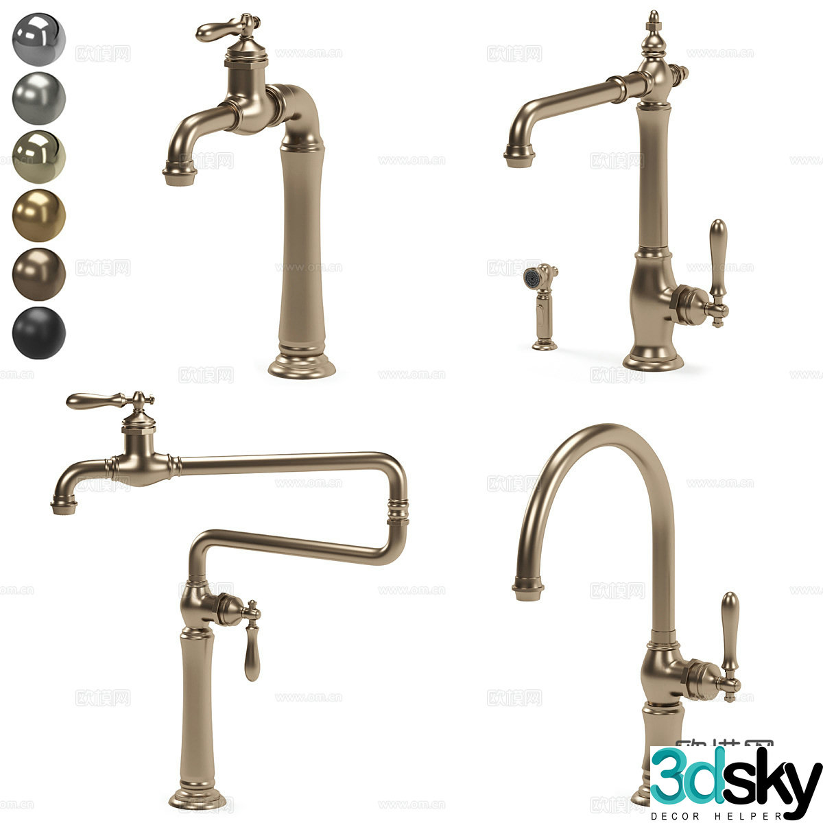 Kohler kitchen faucet 3d model