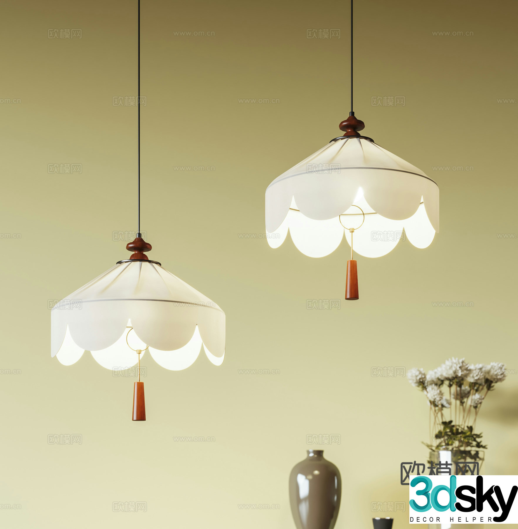 Middle Ages 3D Model of Wasabi Chandelier