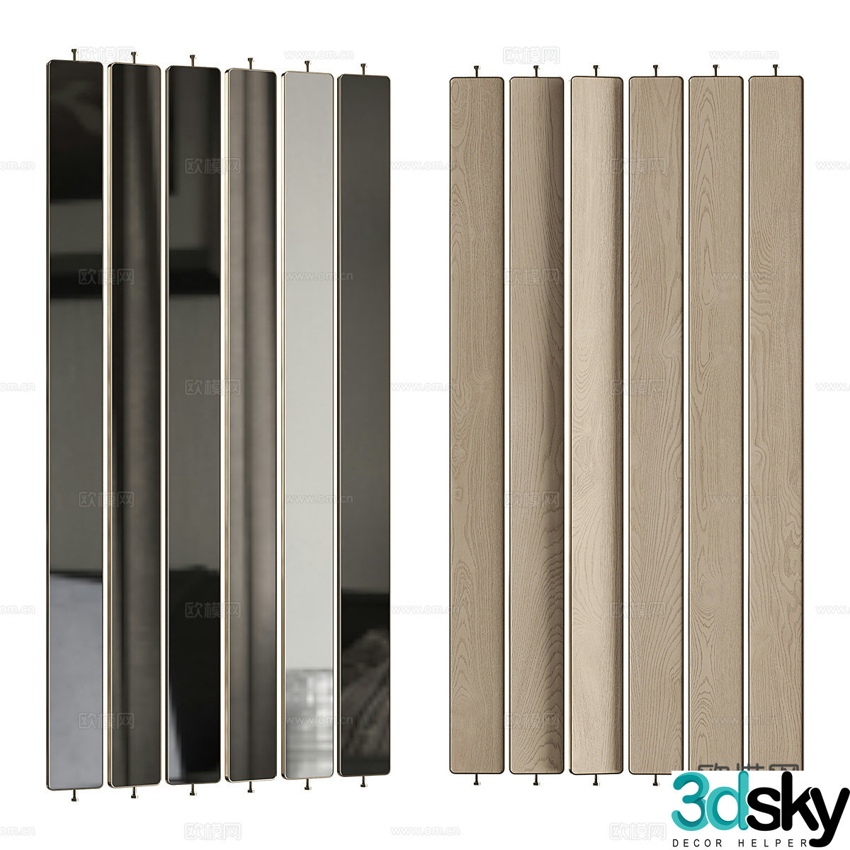 Modern rotating screen partition 3d model