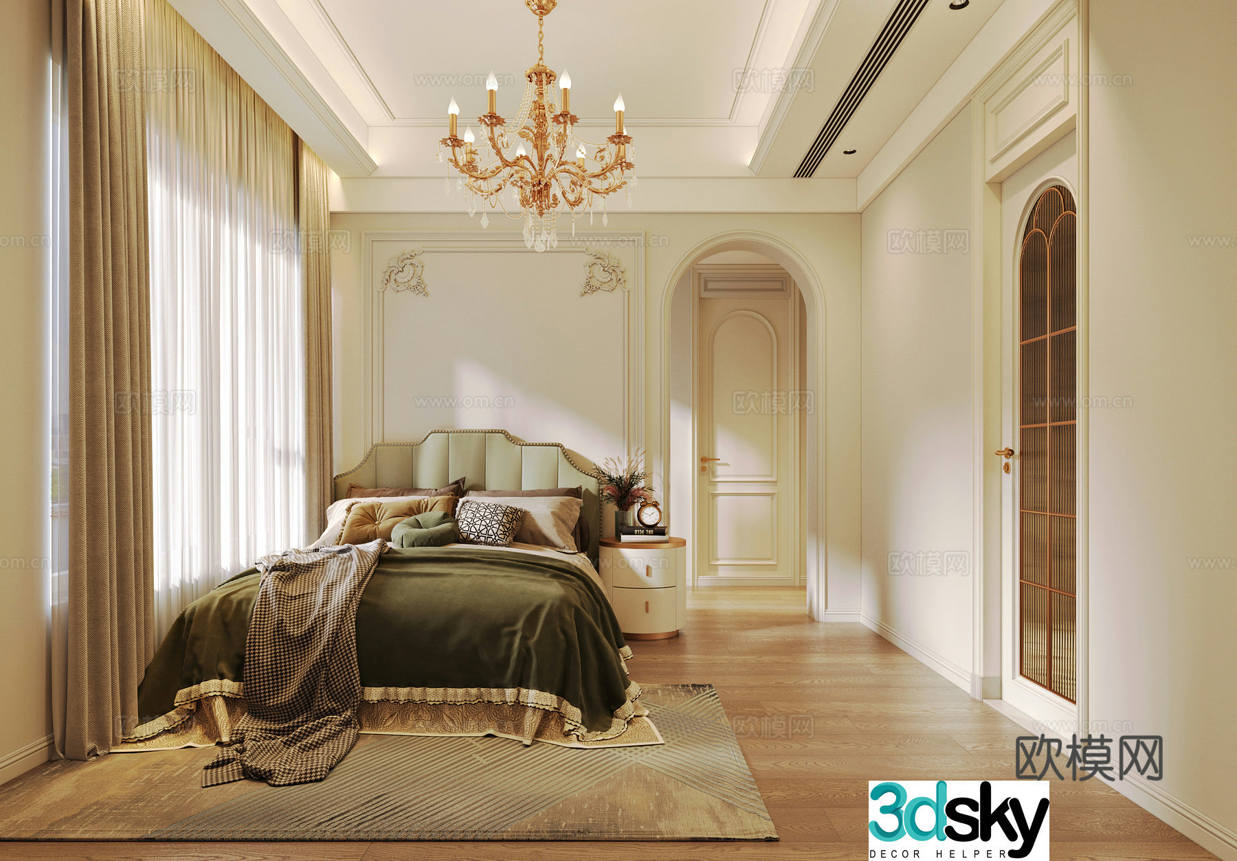 French bedroom 3d model