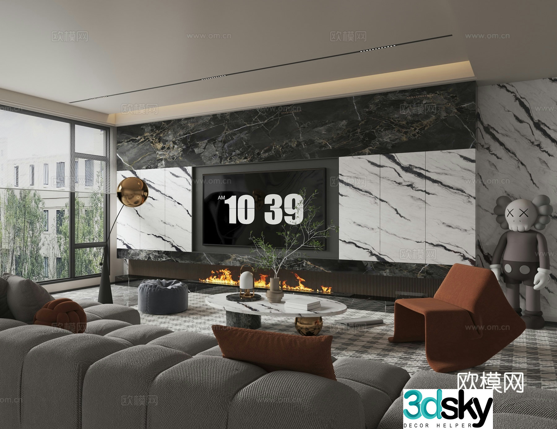 Modern living room 3d model