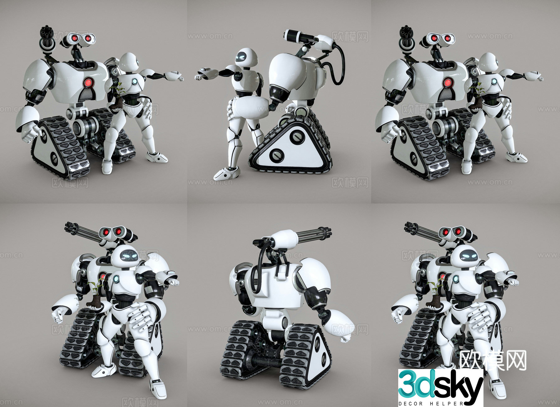 Modern robot Vari Eve Retro vintage robot combination Robot Vari anime movie 3d model
