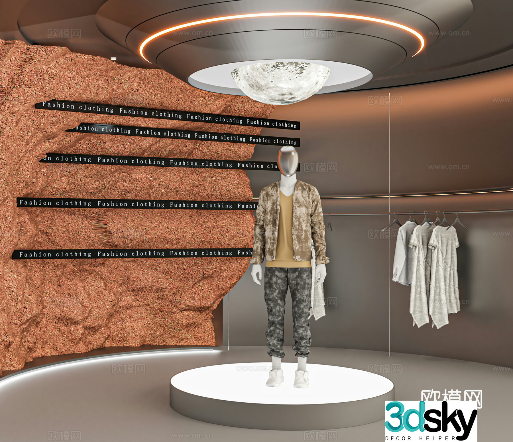 Clothing store 3d model