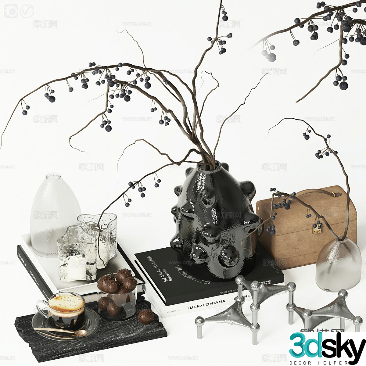 New Chinese jewelry ornament combination 3D model