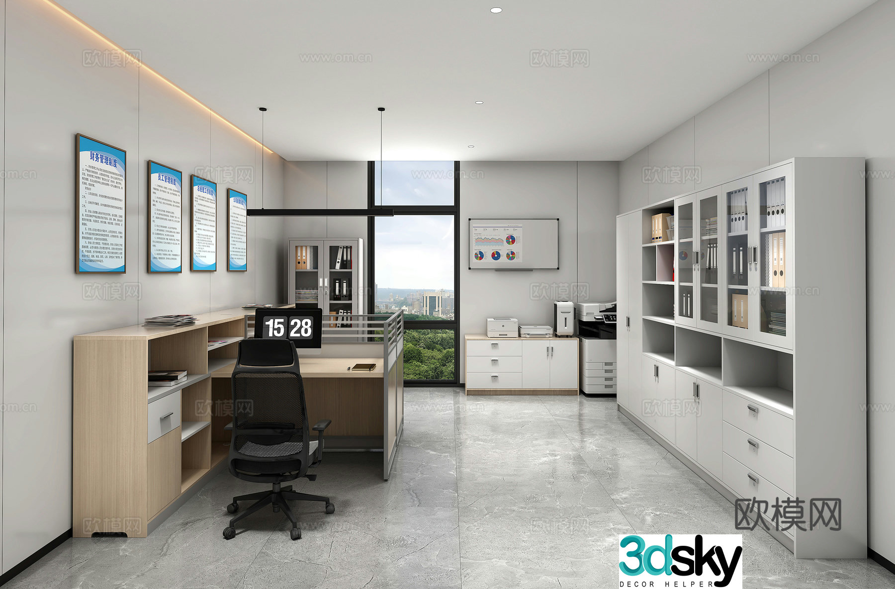Finance Office 3D Model