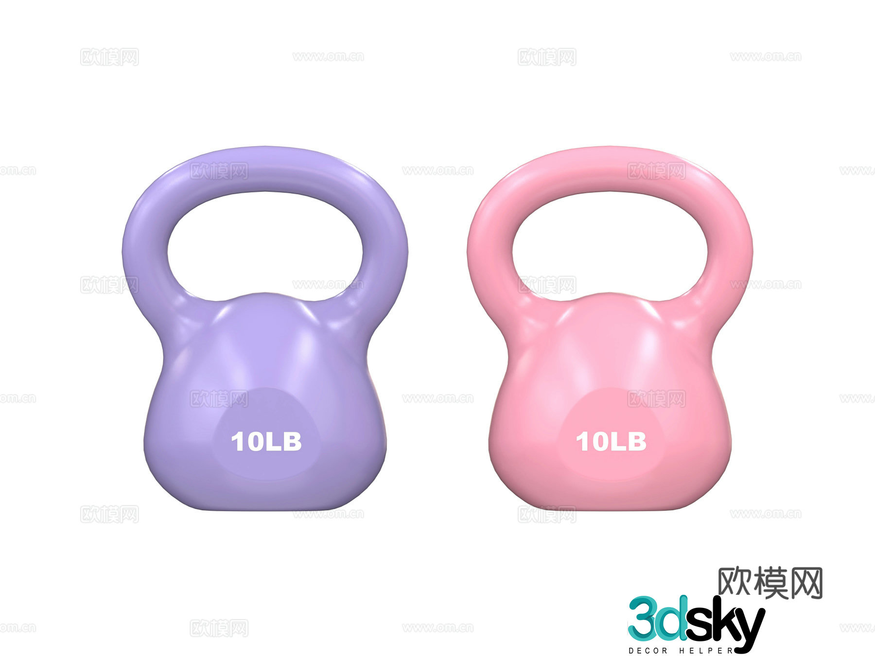 Kettlebell Fitness Equipment Yoga Supplies Dumbbell 3D Model