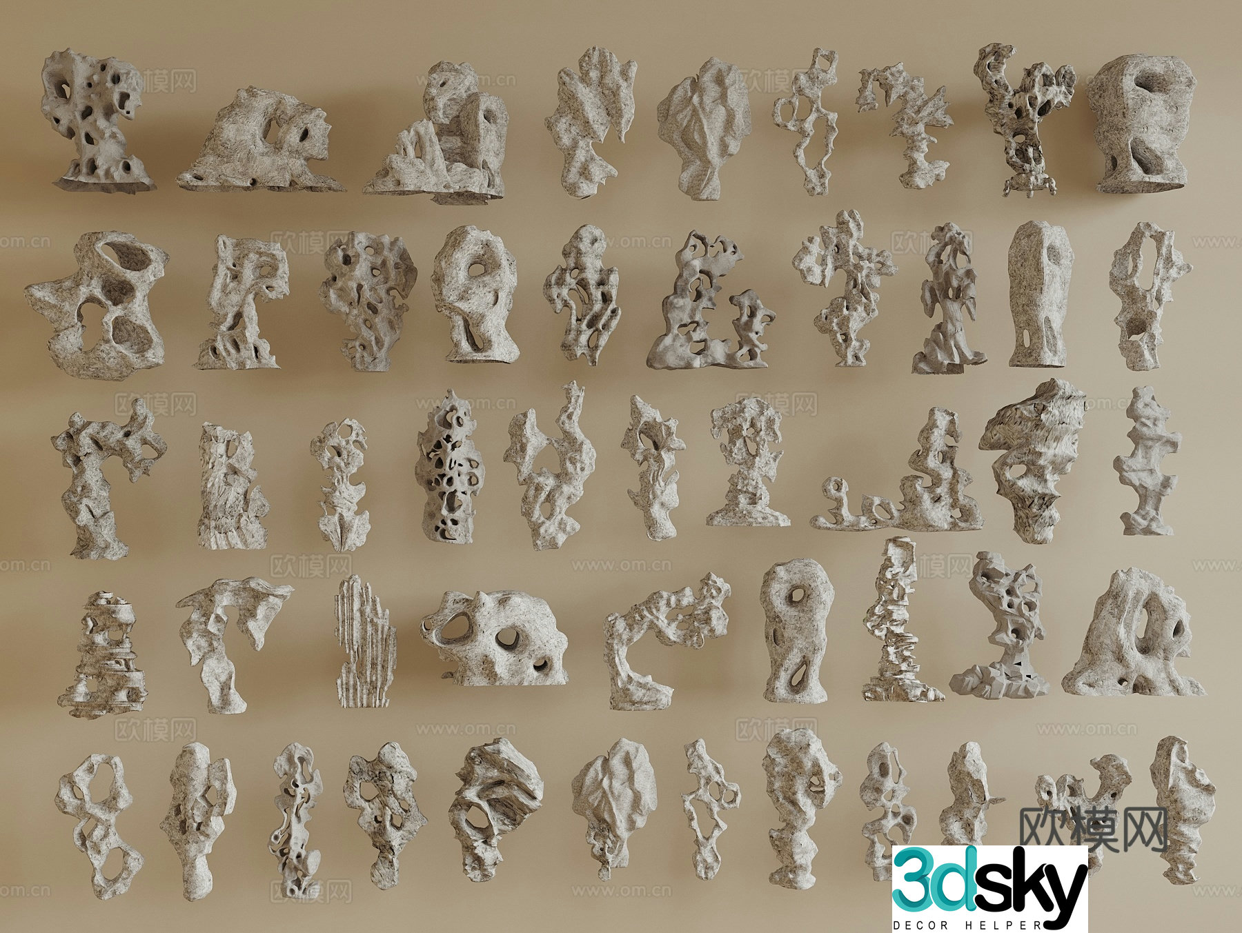 New Chinese-style Taihu stone Modeling stone Garden stone Rockery stone Stone 3D model