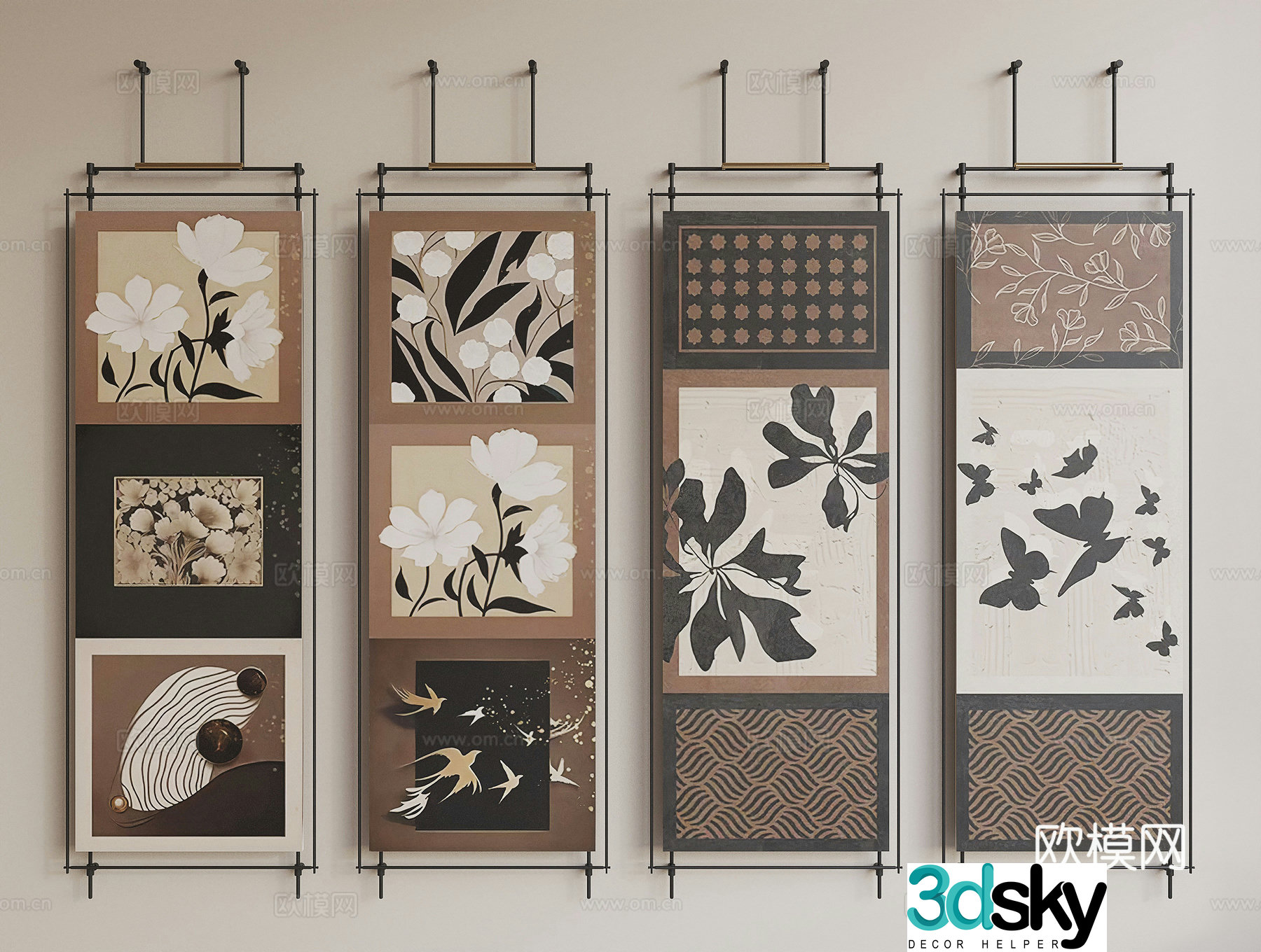 3D model of medieval hanging paintings
