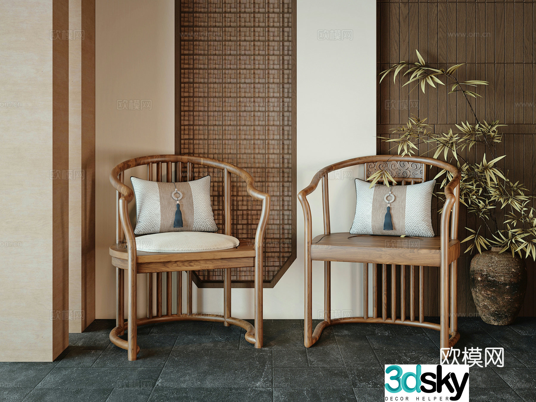 New Chinese chair 3d model
