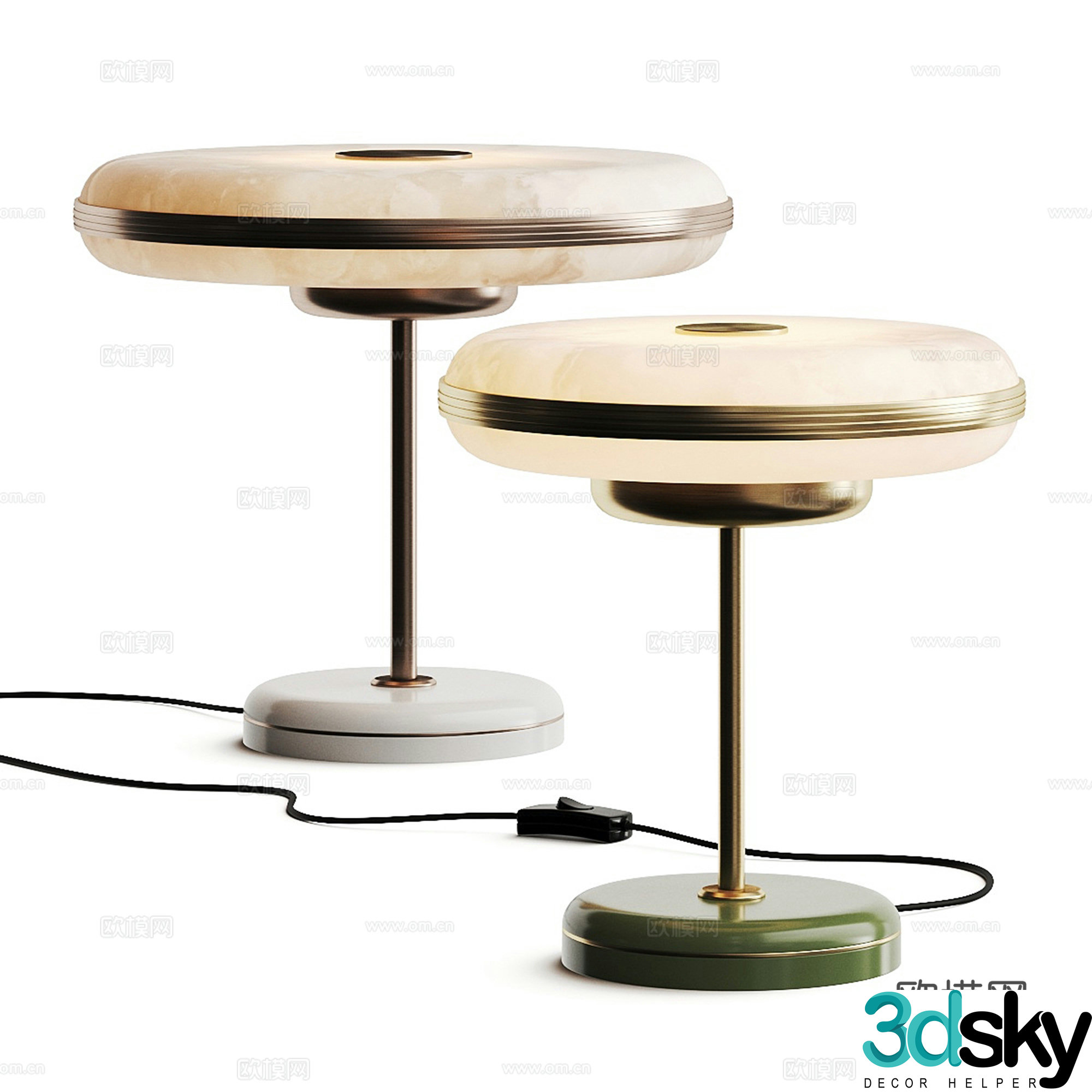 Modern light luxury desk lamp 3D model