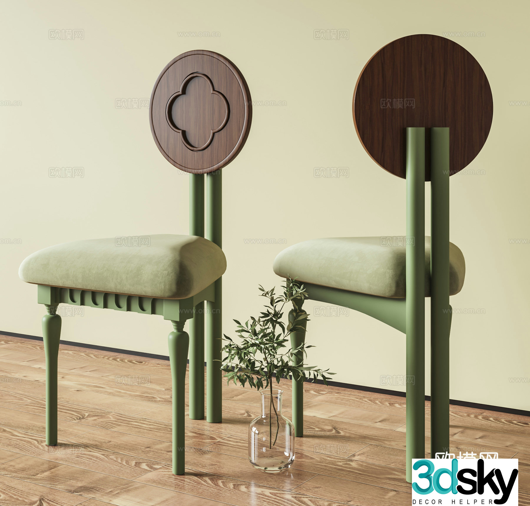 Middle Ages 3D Model of Wasabi Chair