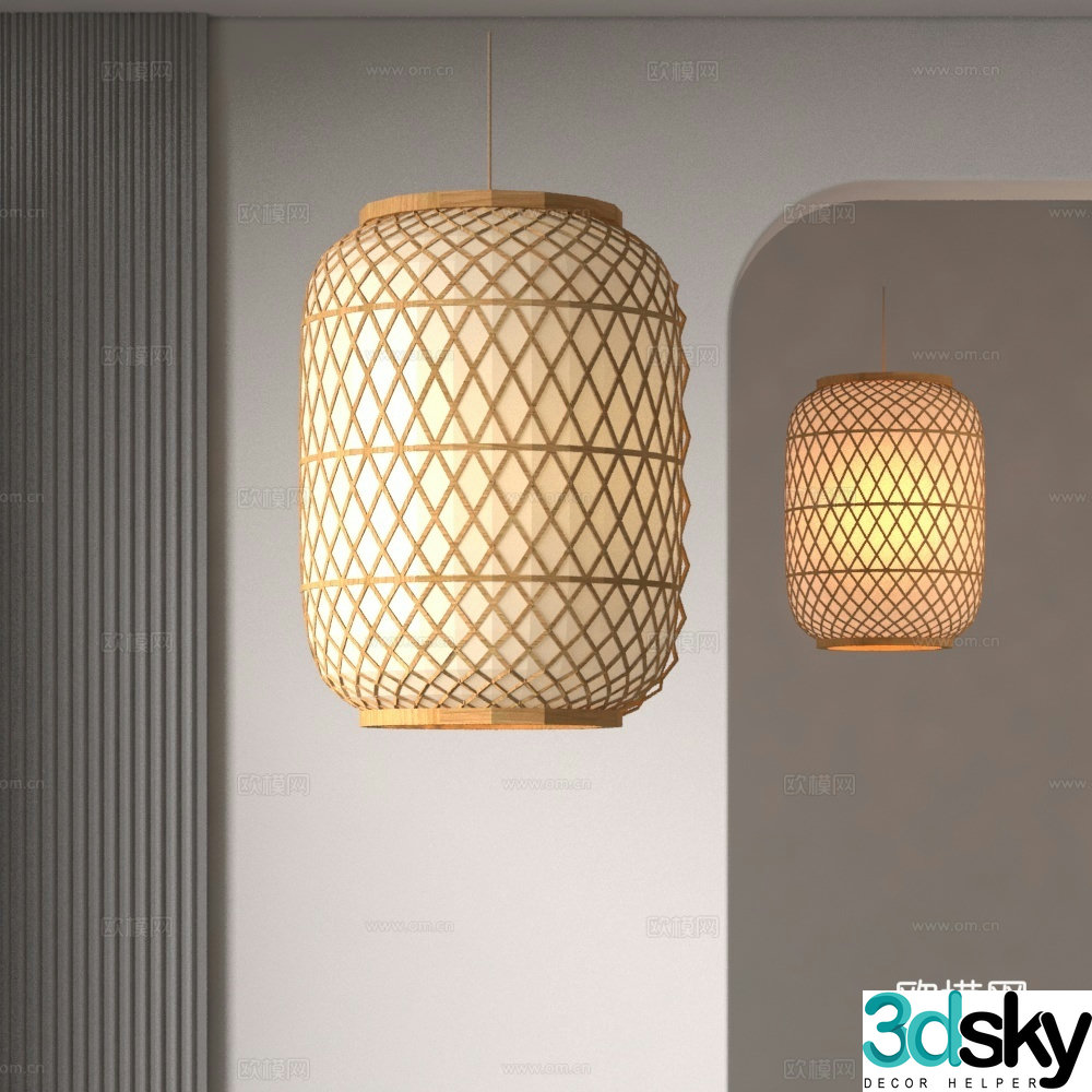 Modern lantern 3d model