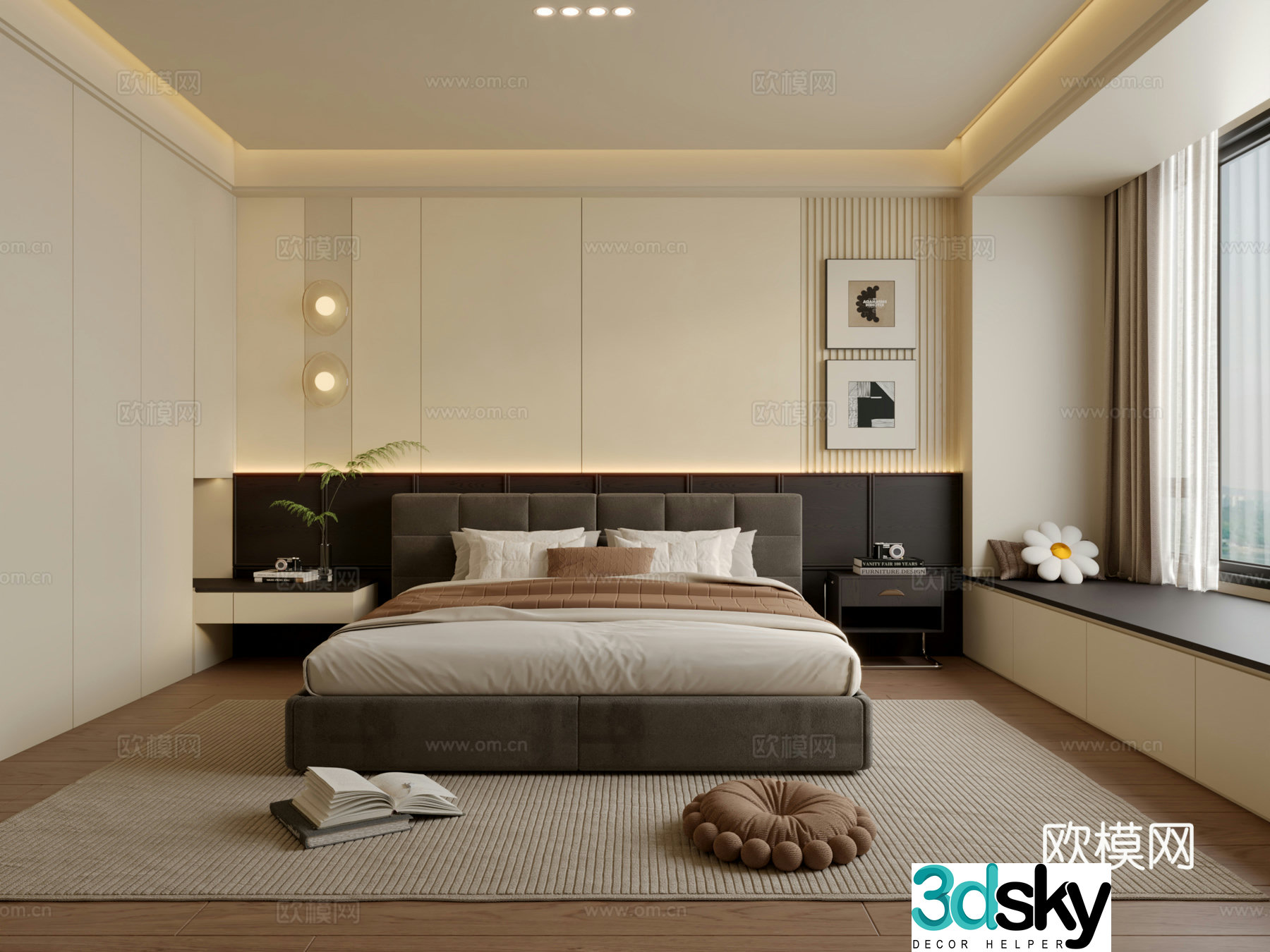 Modern bedroom 3d model