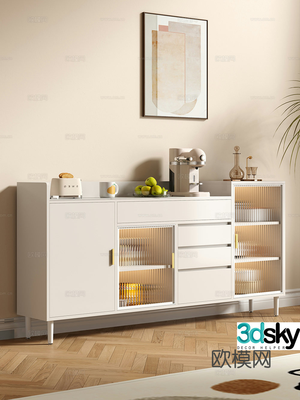 Modern sideboard sideboard sideboard sideboard storage cabinet 3d model