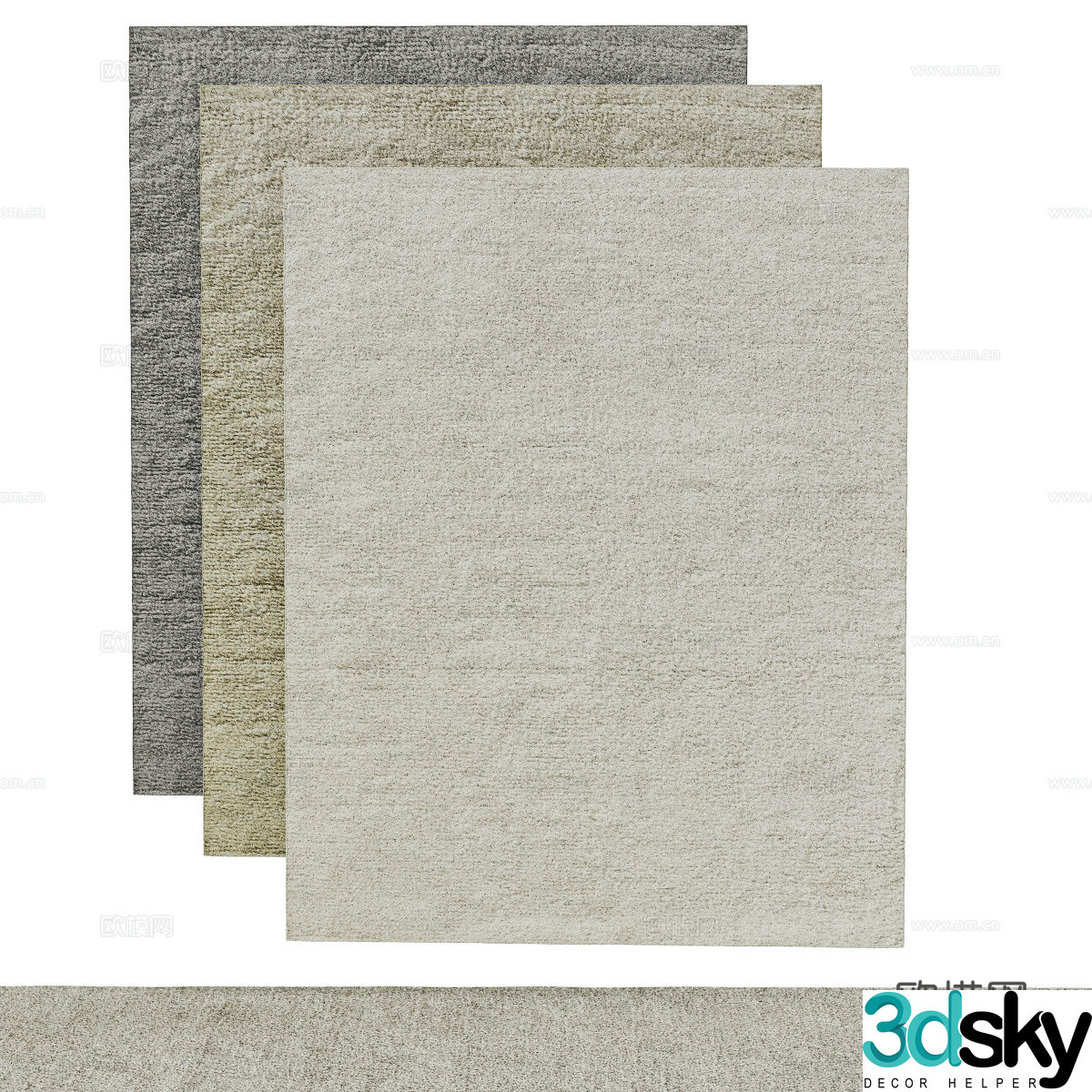 Modern carpet combination 3d model