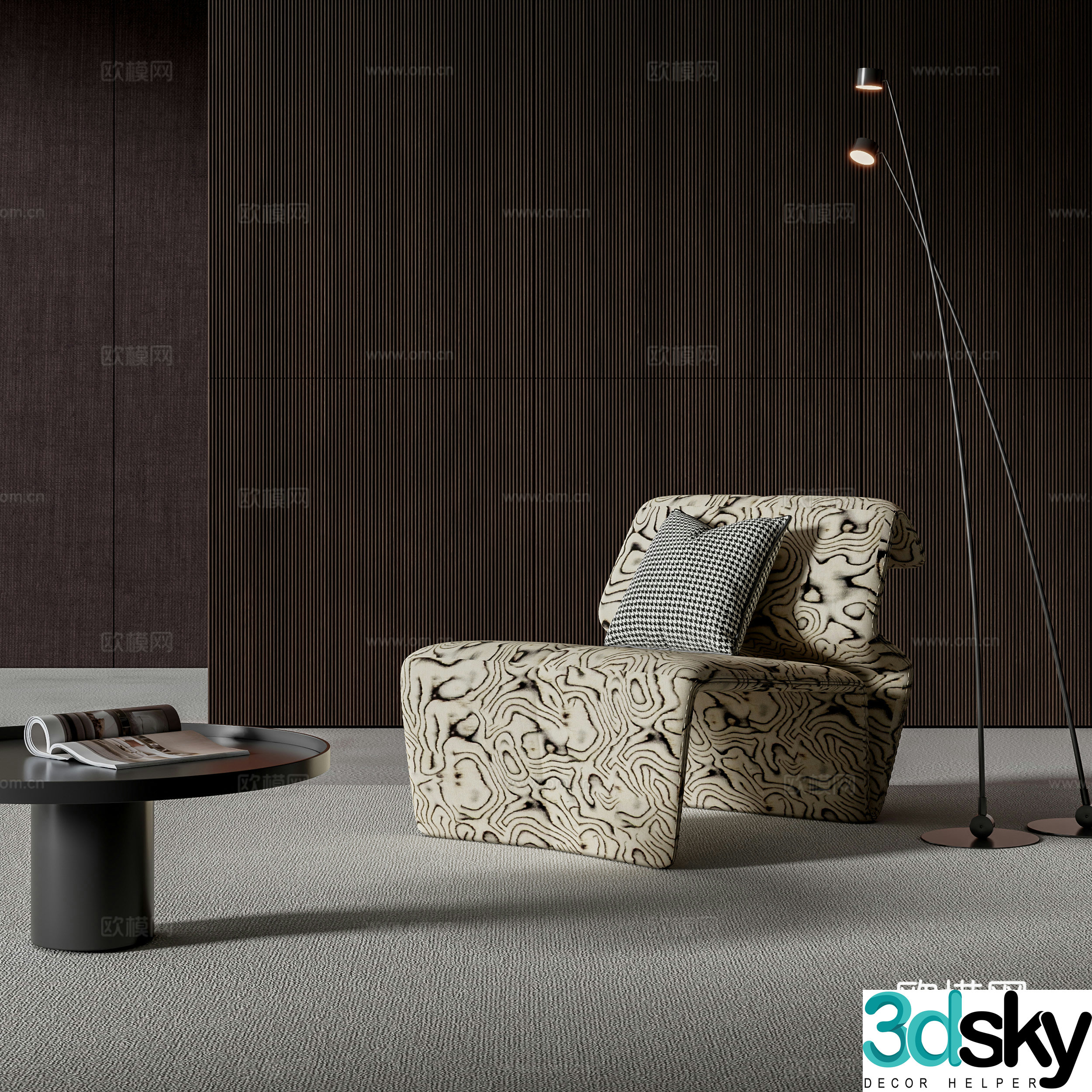 Modern leisure chair 3d model