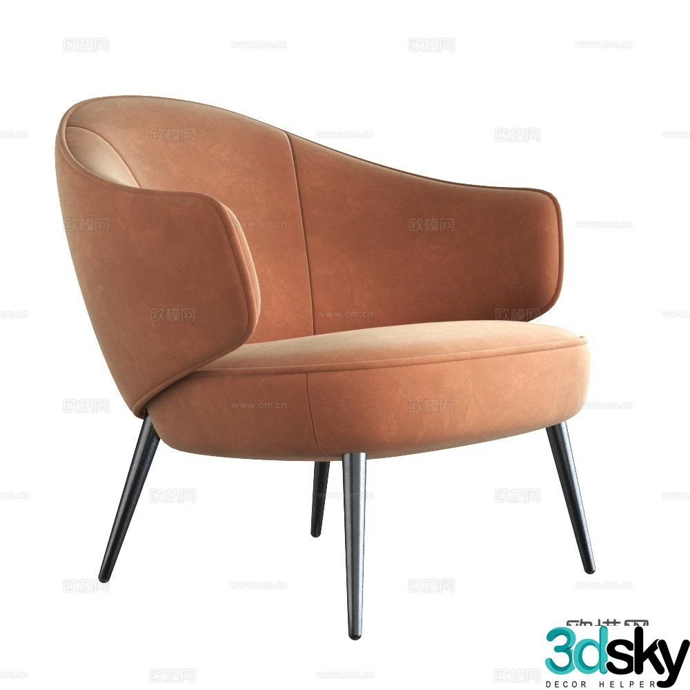 Single sofa sofa chair 3d model