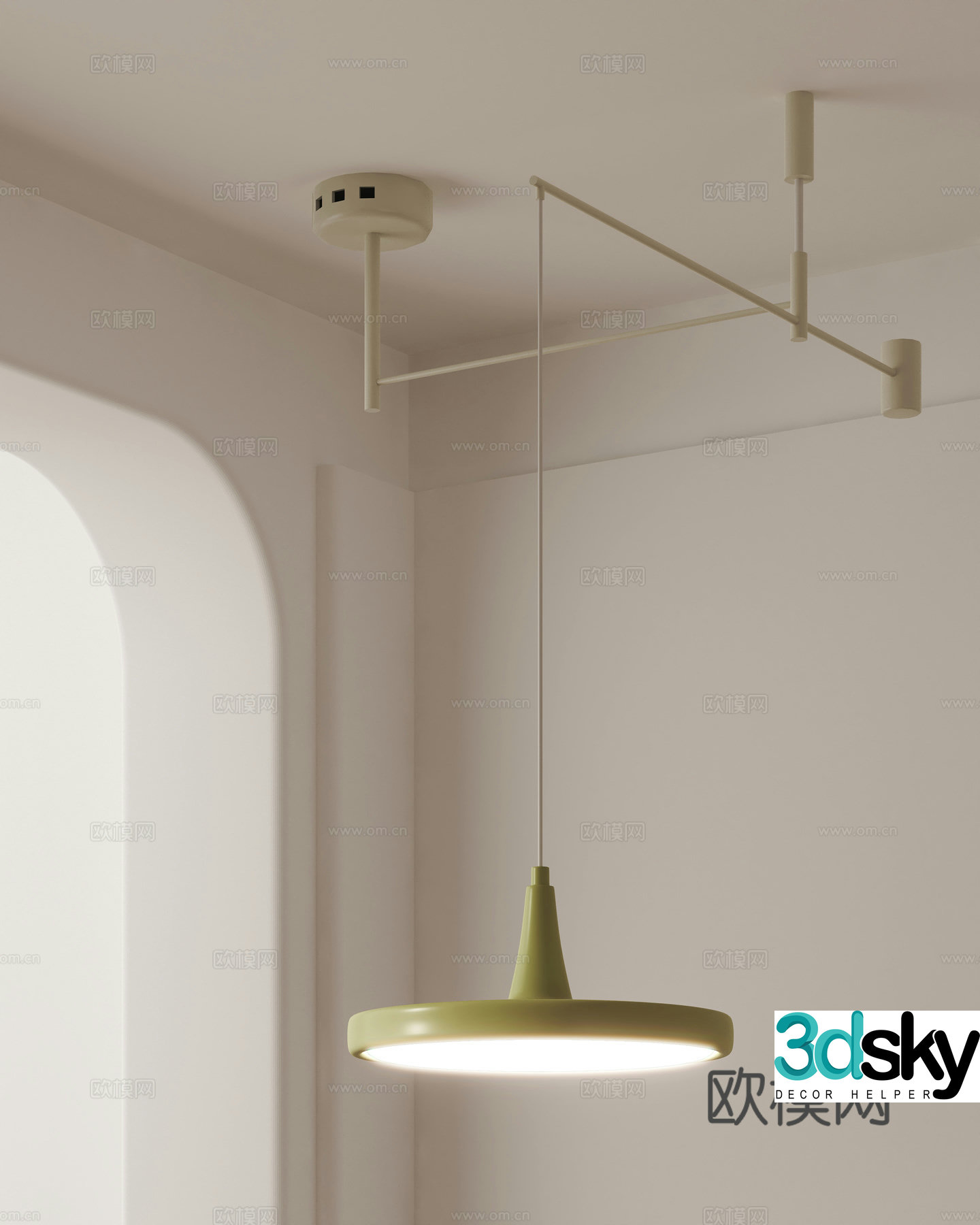 Modern chandelier 3d model