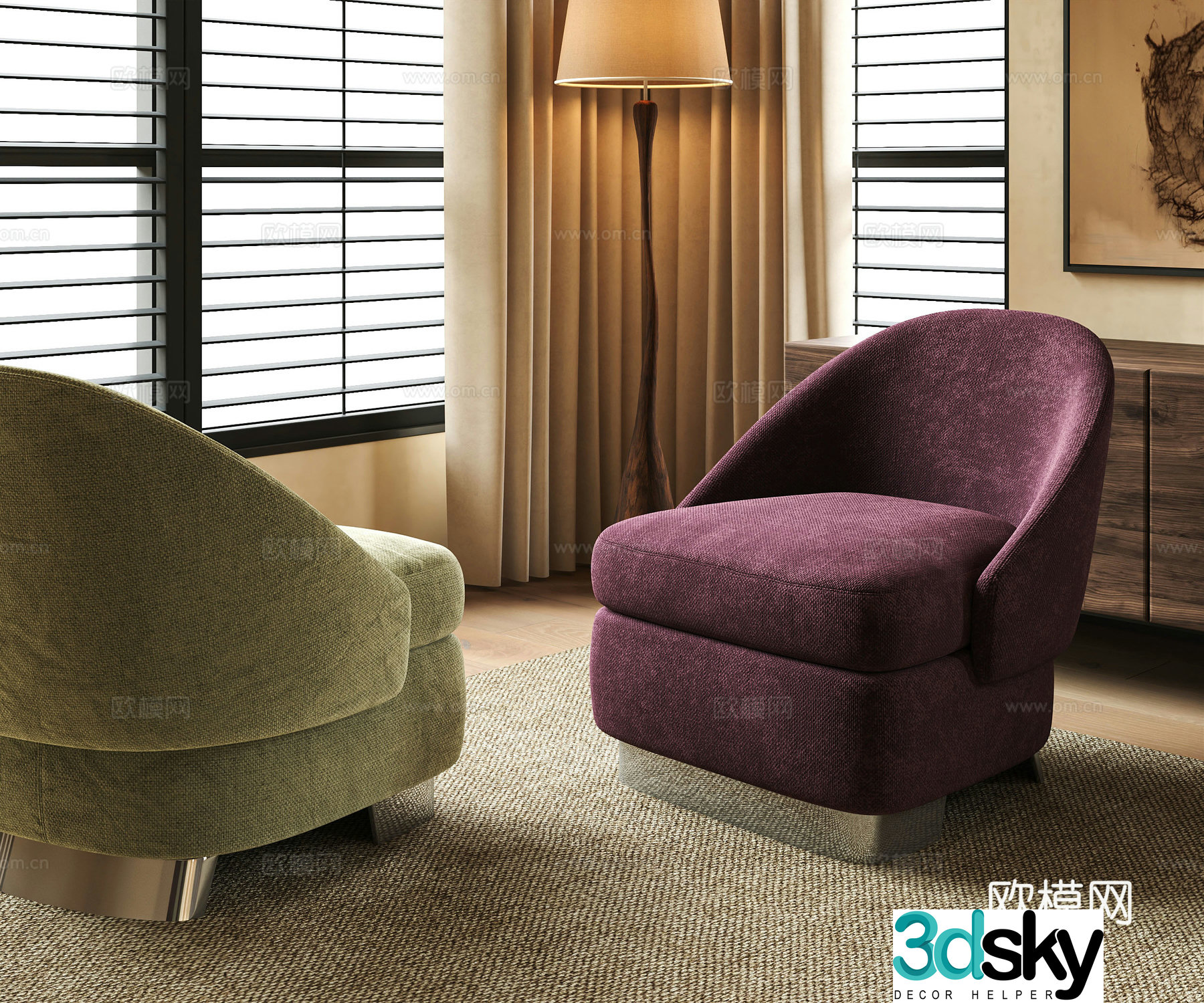 Modern leisure chair 3d model