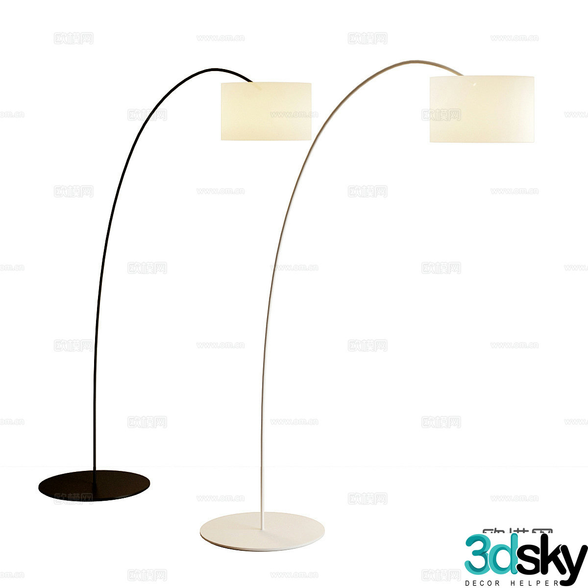 Simple floor lamp Fishing lamp Paper floor lamp Outdoor floor lamp Garden floor lamp Minimalist 3D model